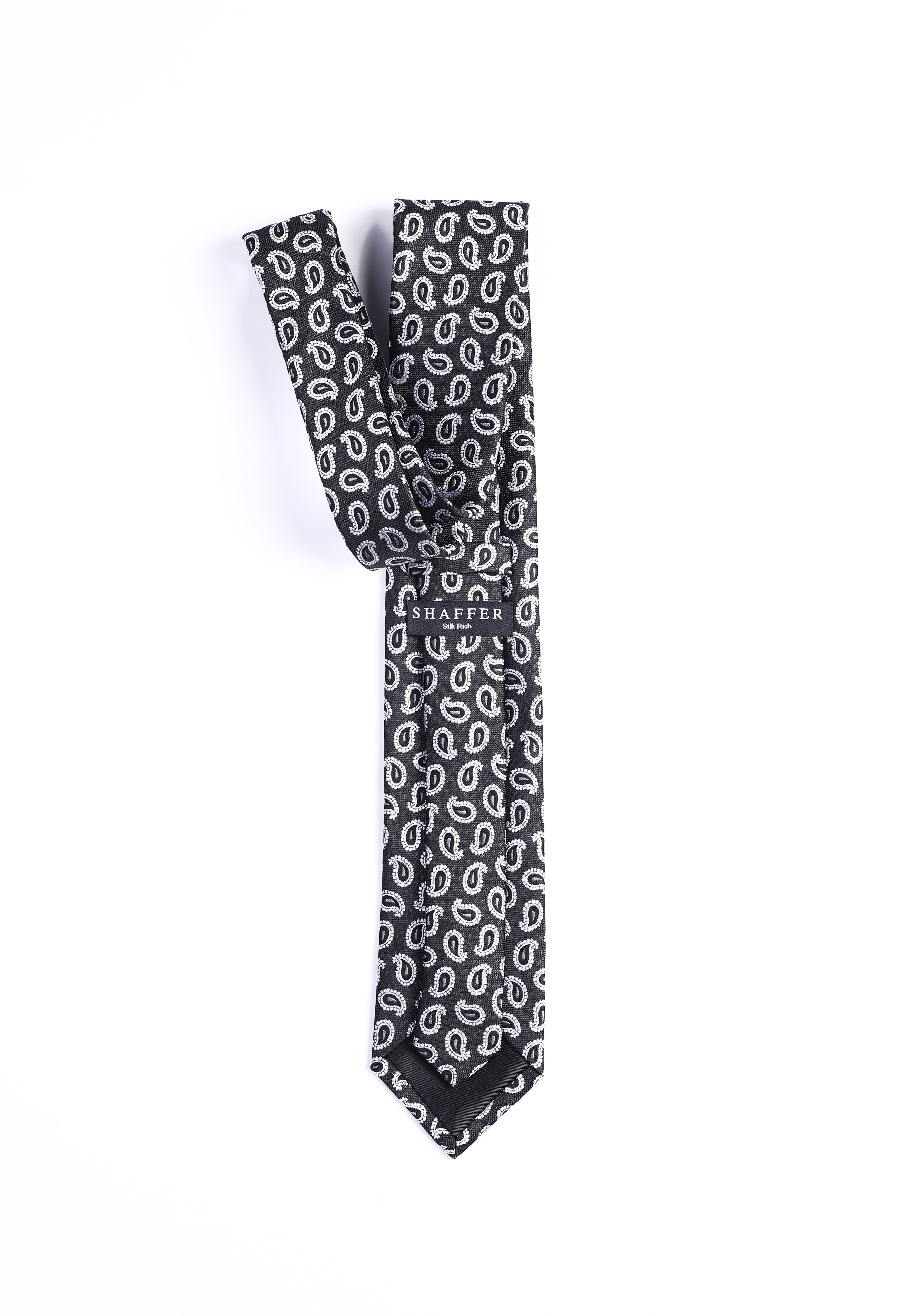 Old Black Paisley Tie