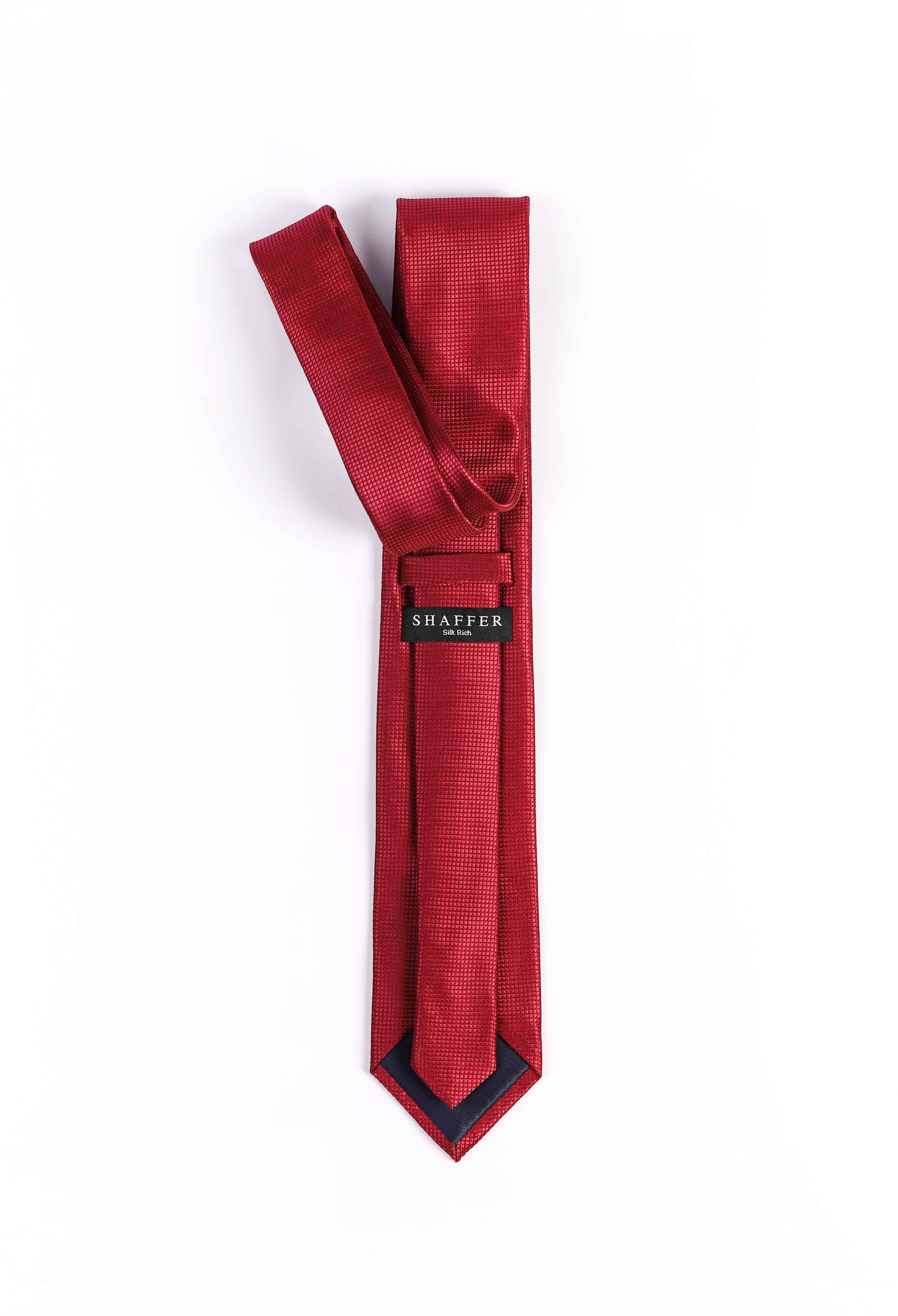 Fire Brick Red Plain Tie