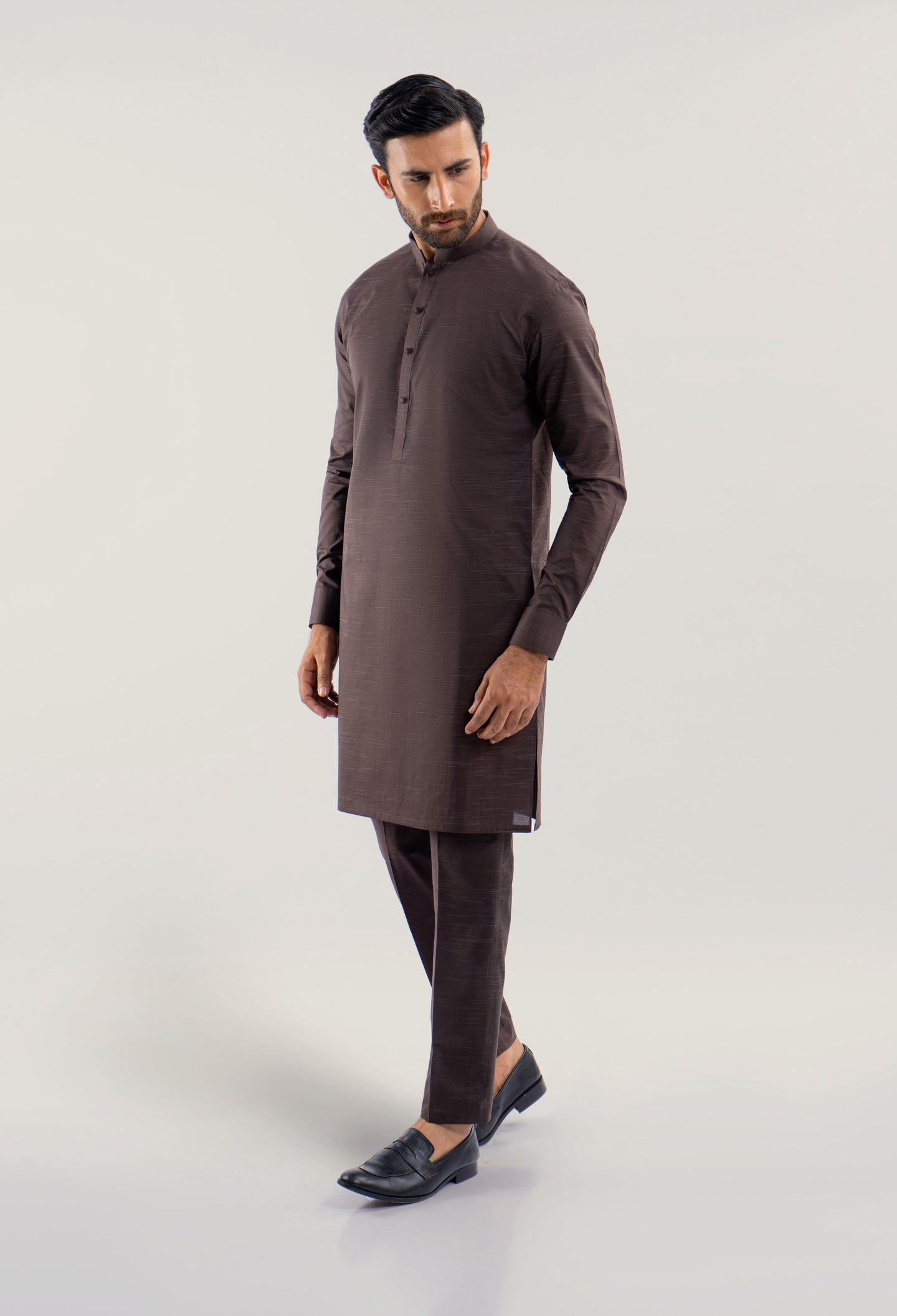 Cedar Brown Cotton Kurta Pajama (GPS-000123)