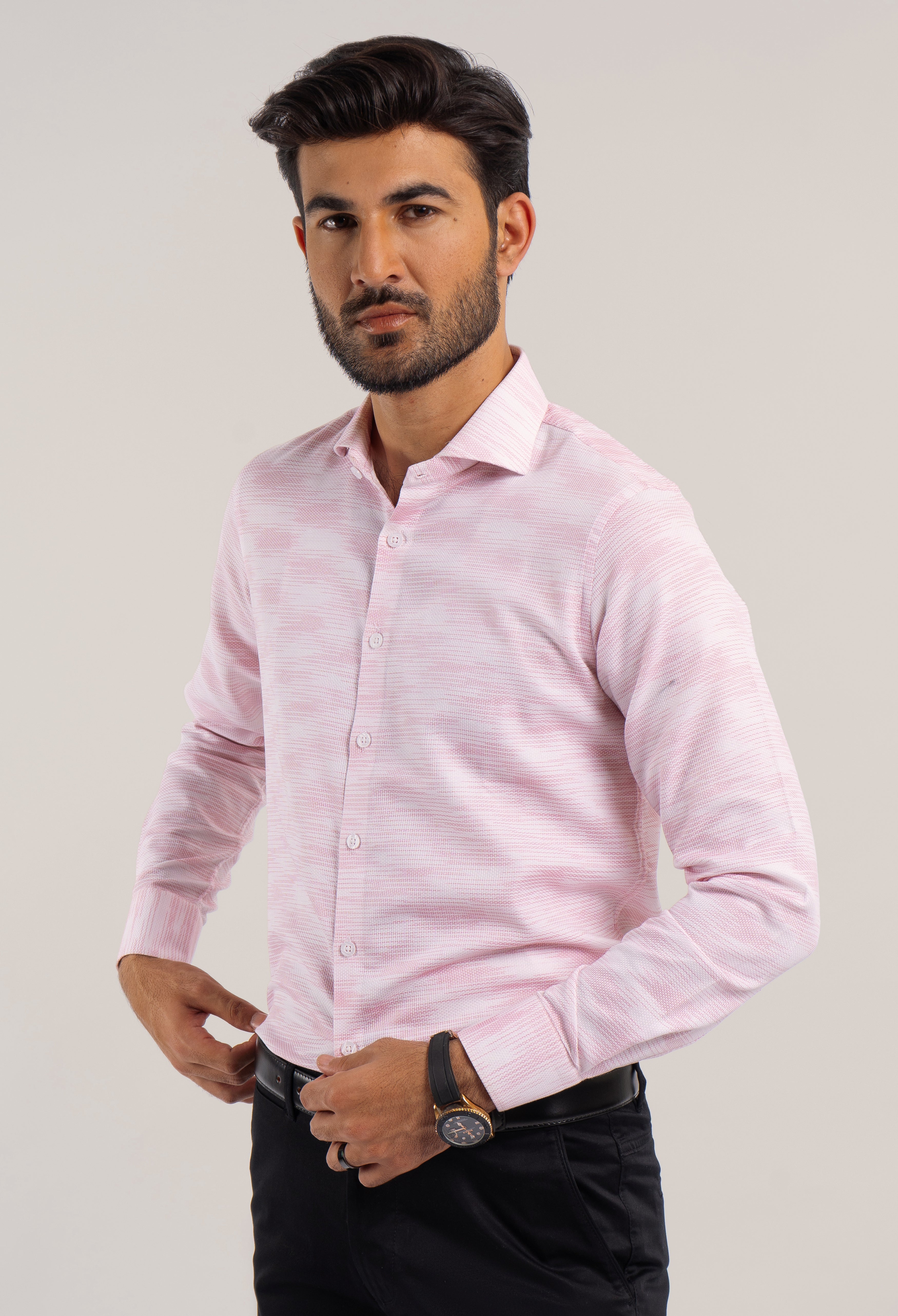 Pink Lining Slim Fit Shirt