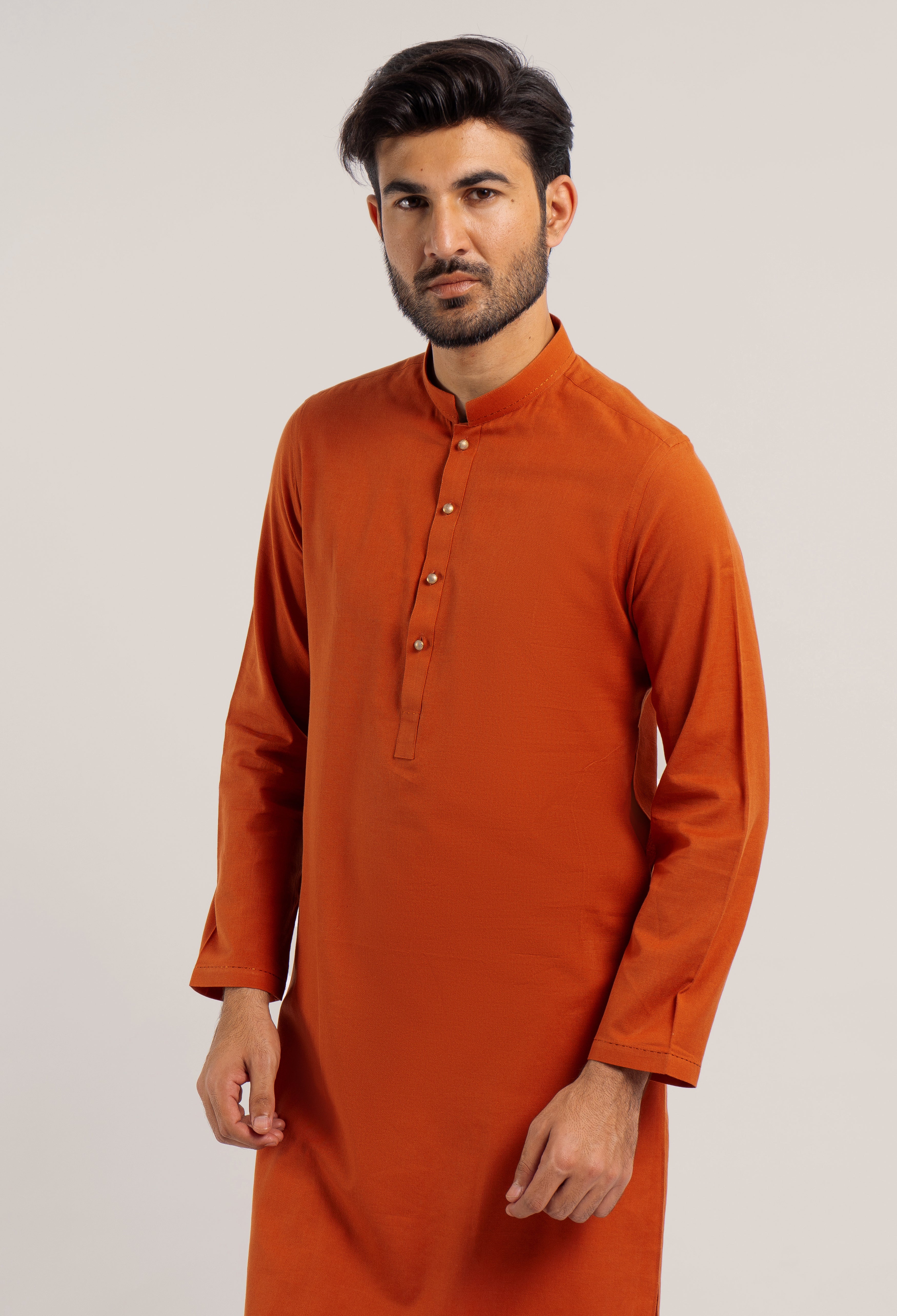 PAPAYA ORANGE Plain  KURTA