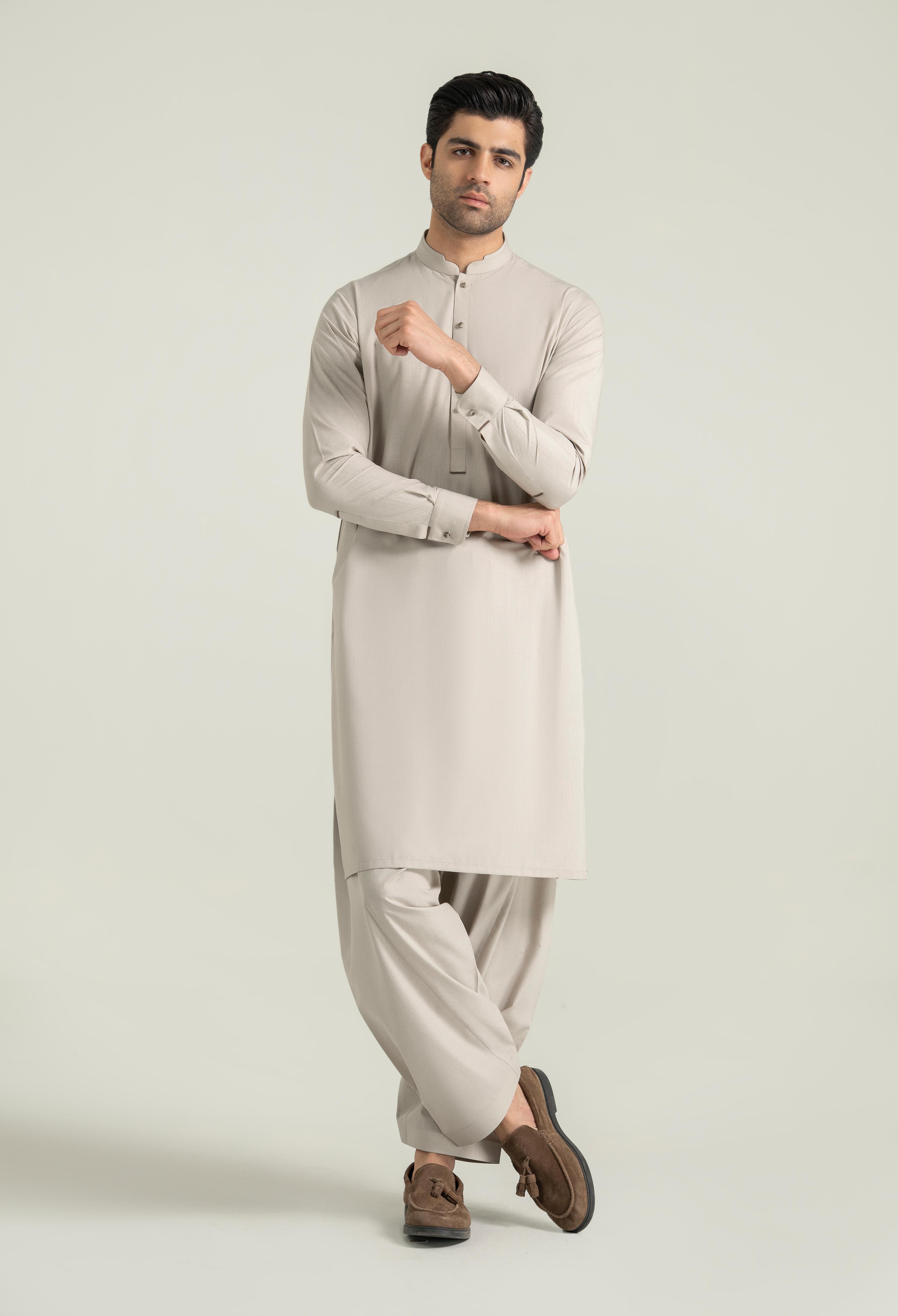 Crush Beige Blended kameez Shalwar