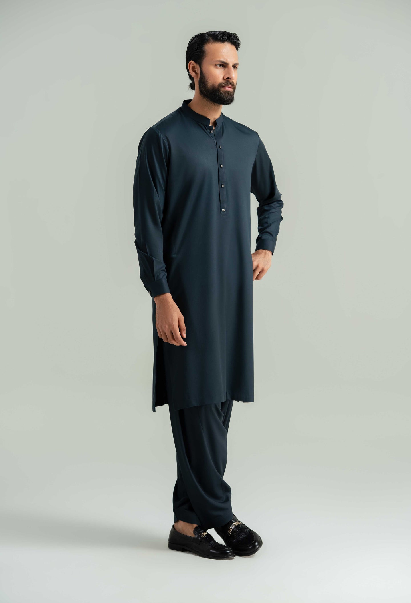 Space Grey Blended Kameez Shalwar