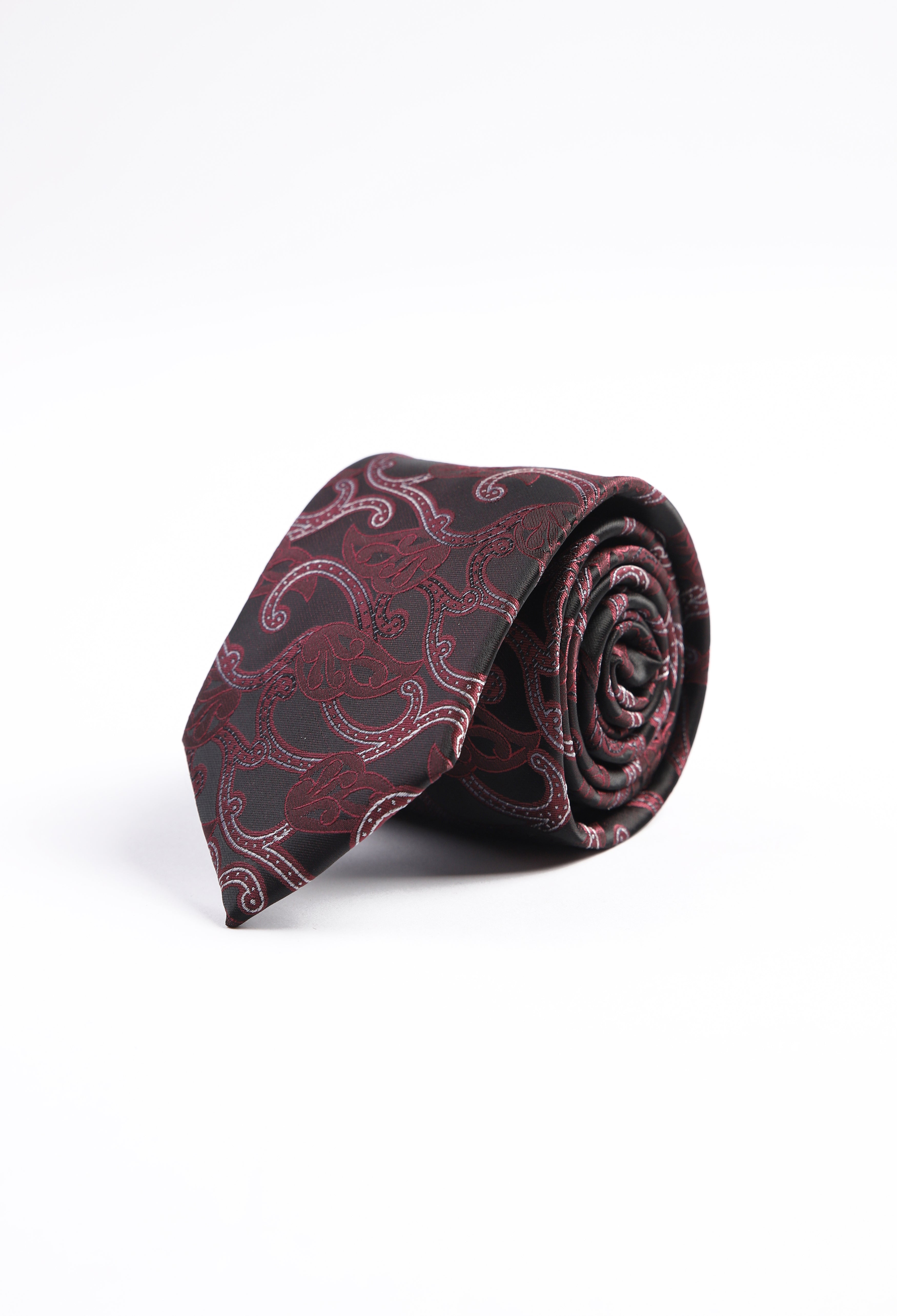 Mahogany Red Paisley Tie