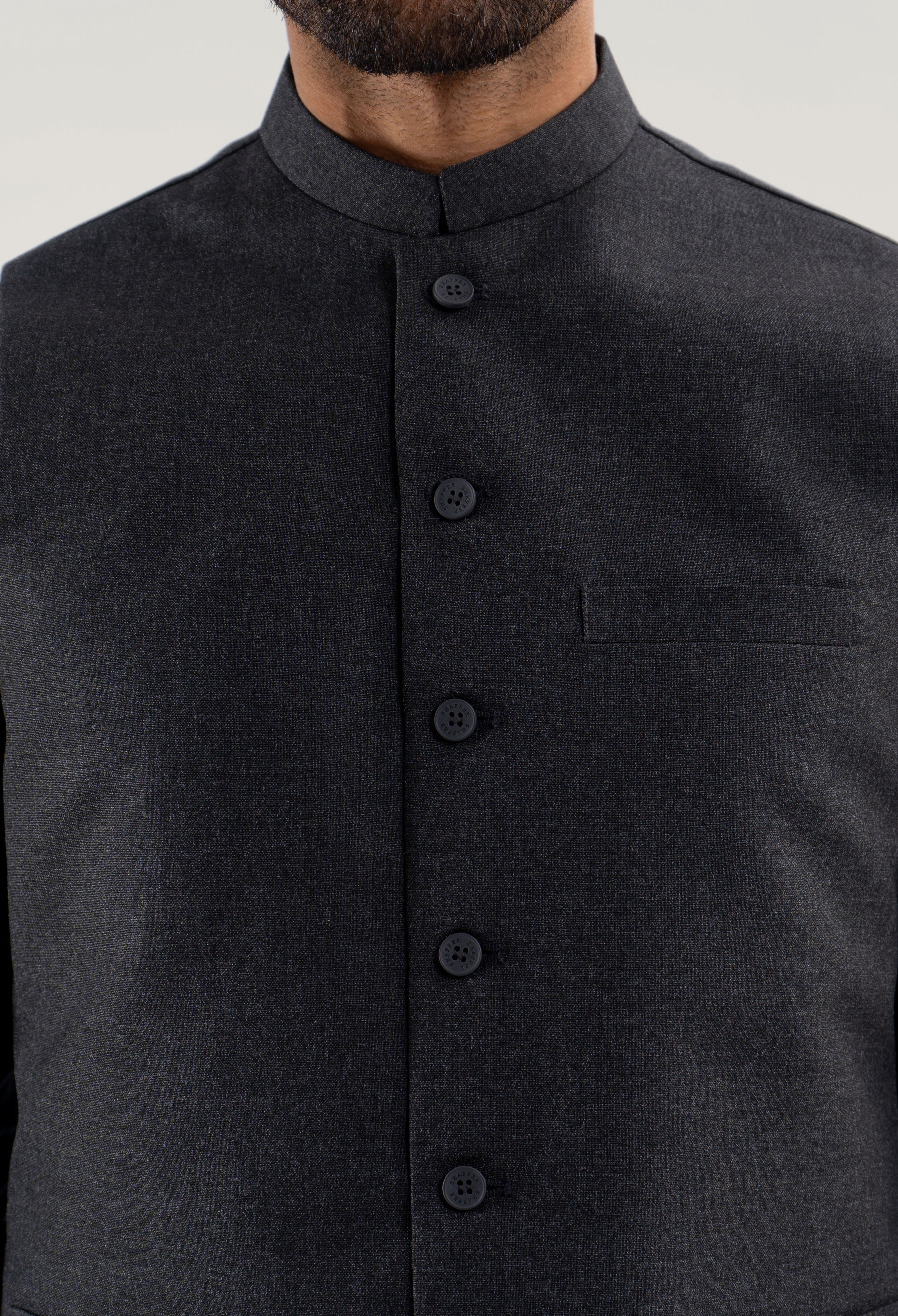 Burned Grey Plain Waistcoat