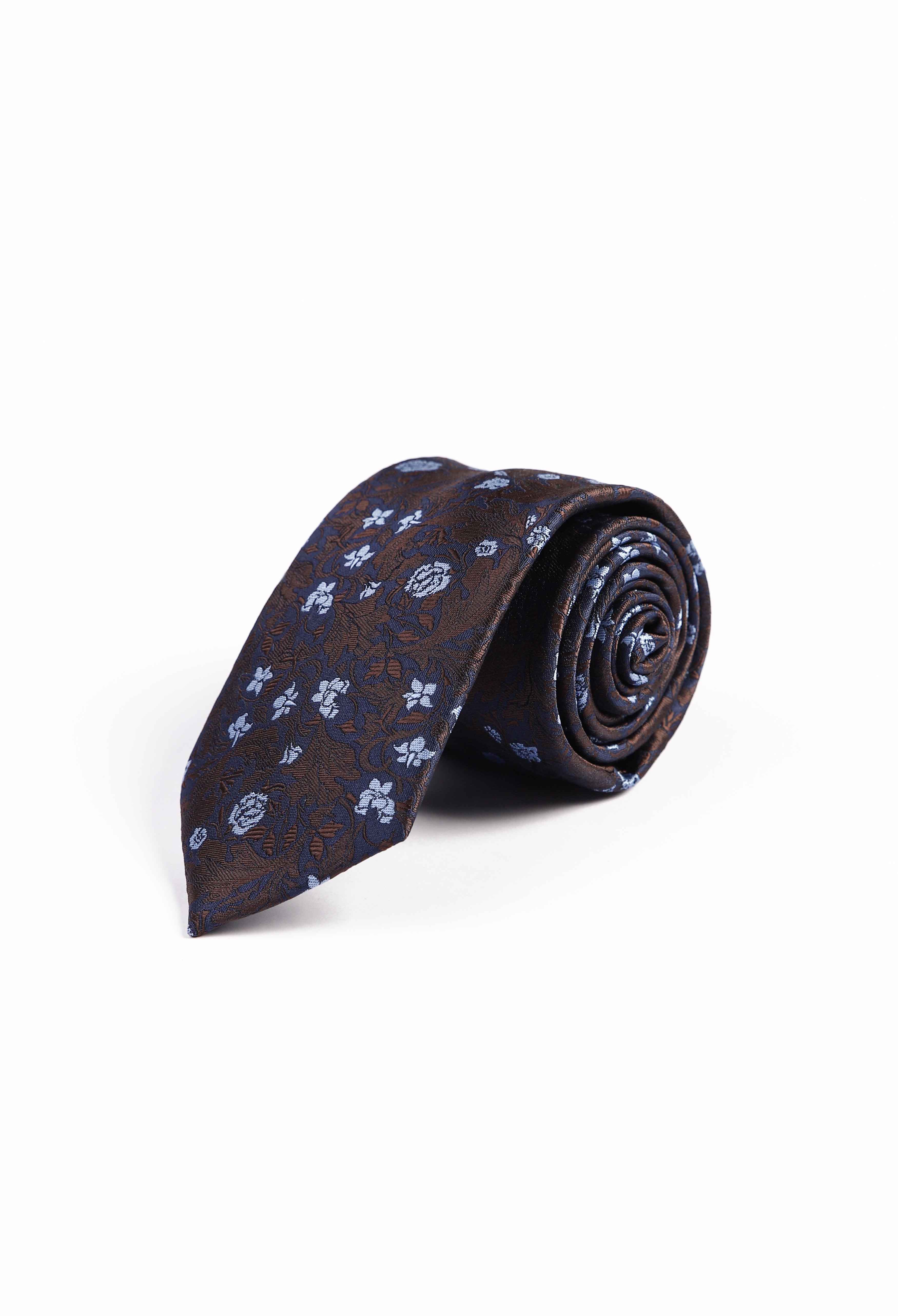 Deep Blue Floral Tie