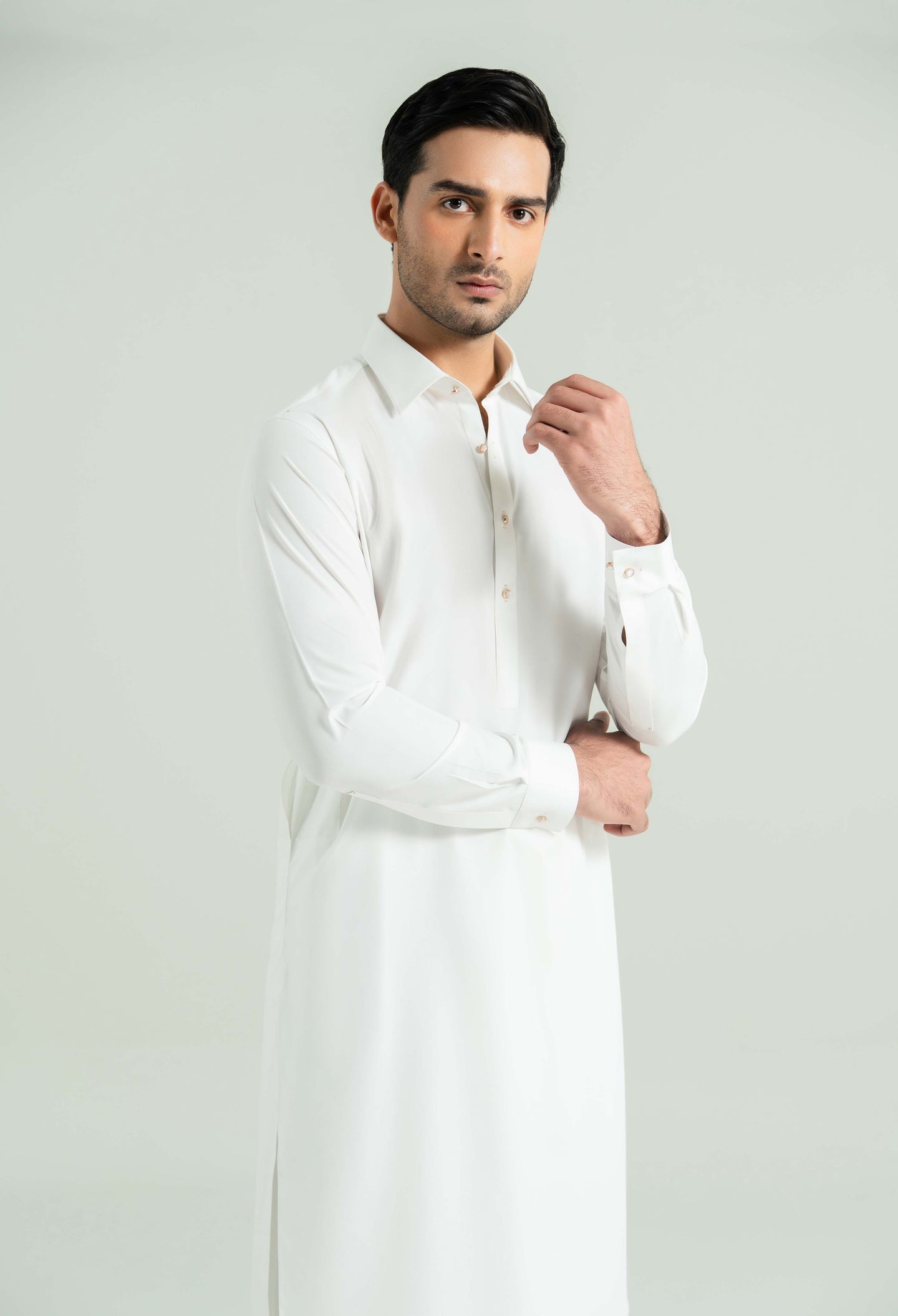 Off White Detailing Kameez Shalwar