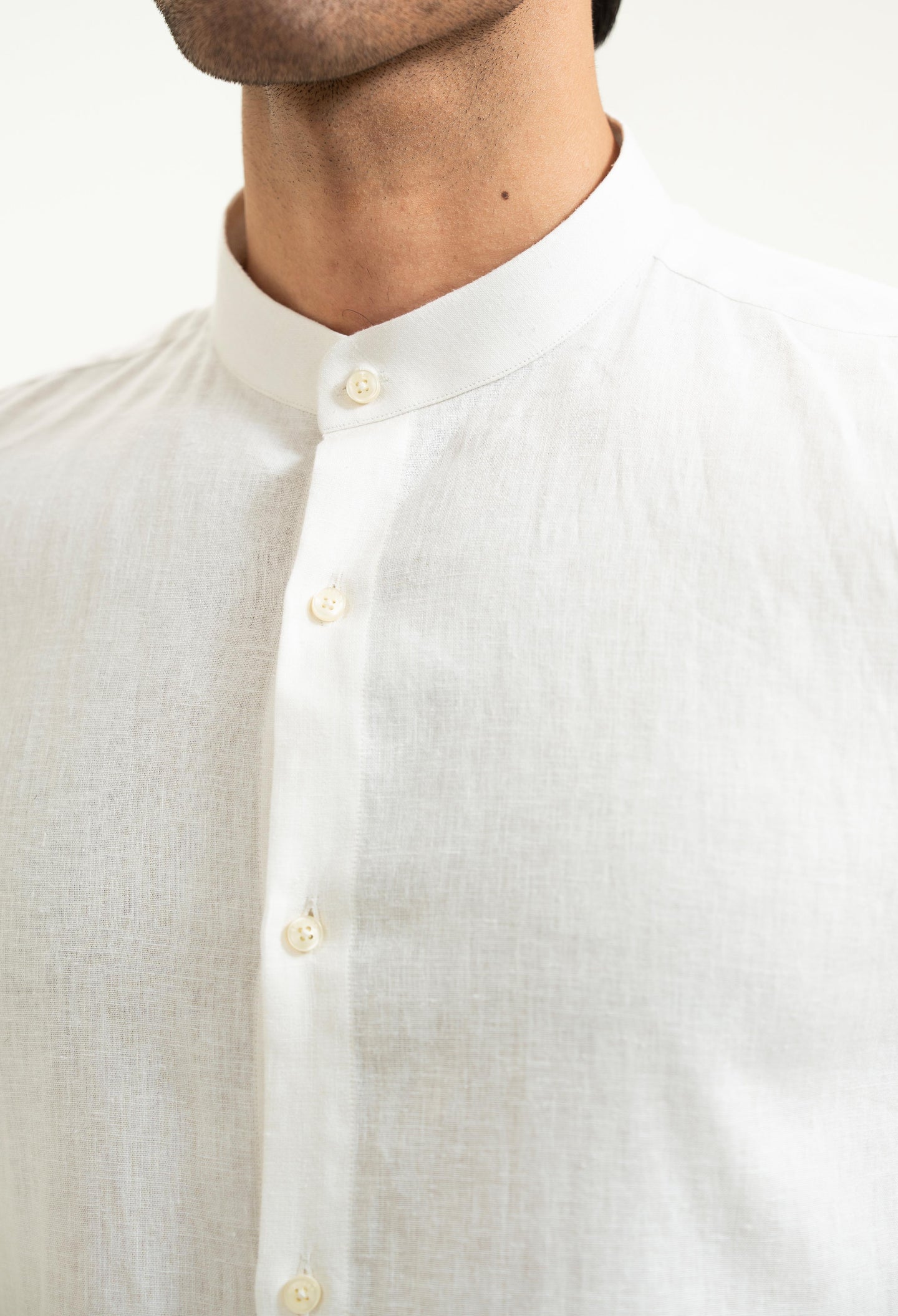 Egg White Linen Shirt