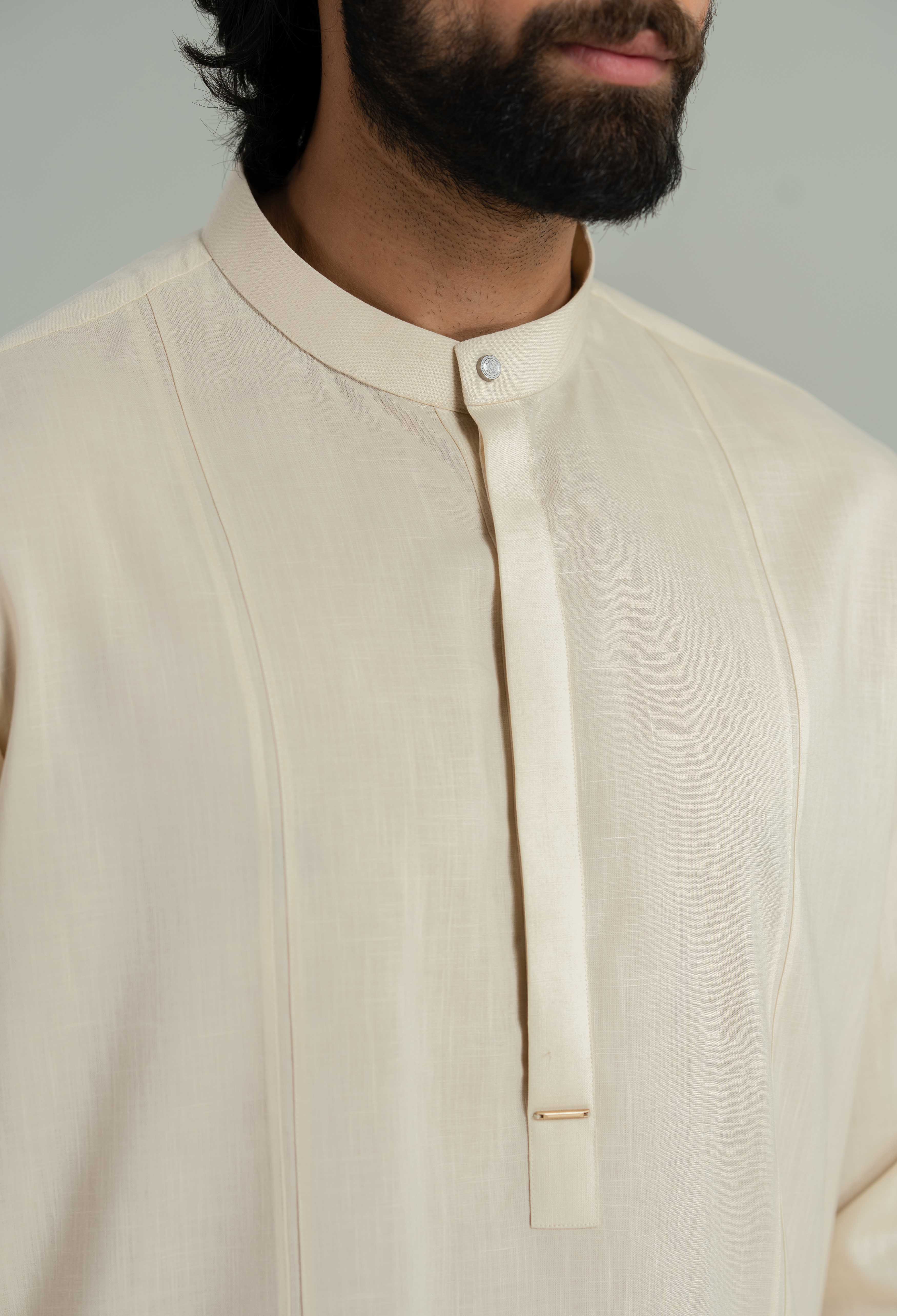 Creamy Beige Tencel Linen Cord's Set