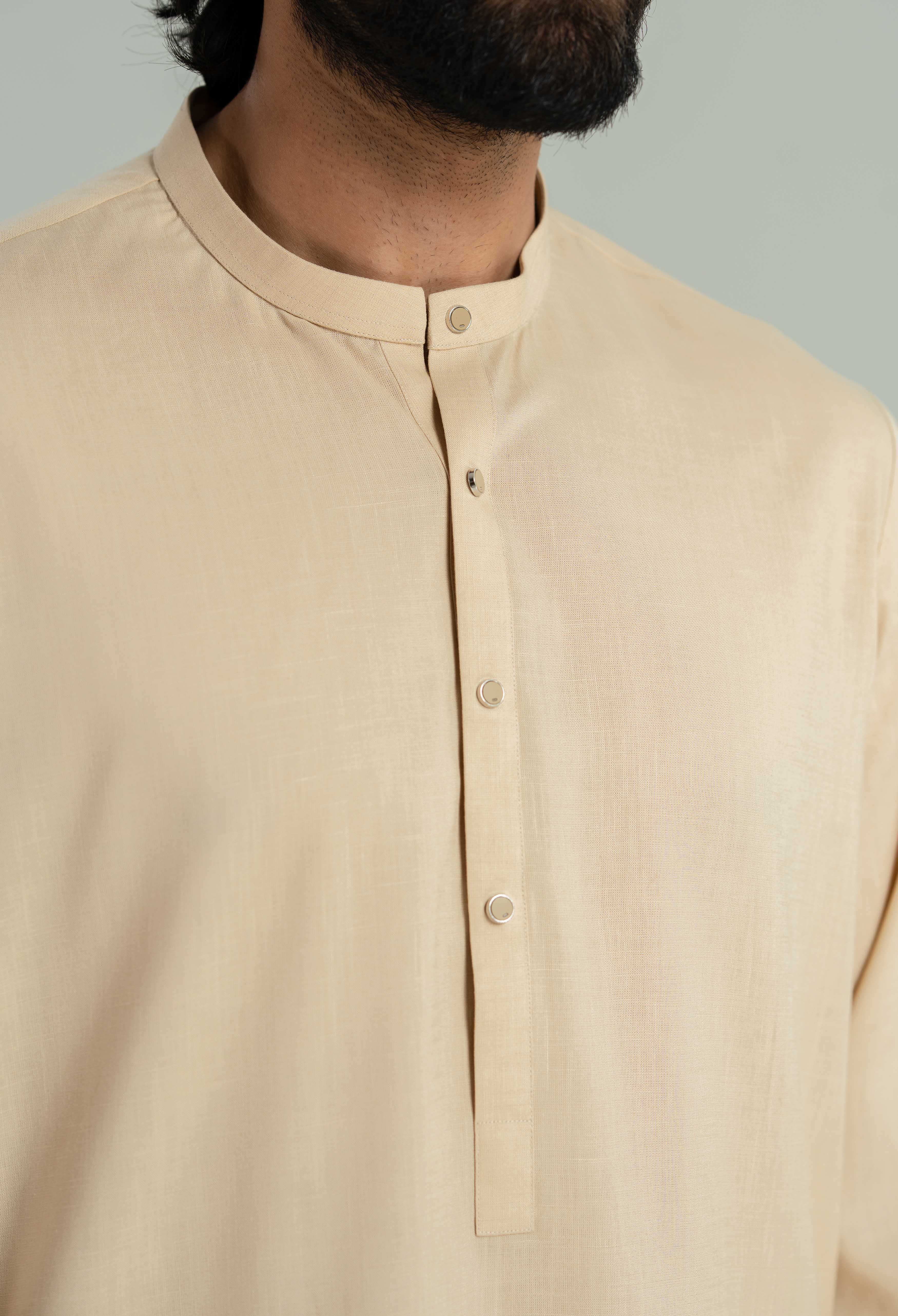 Parmesan Beige Tencel Linen Cord's Set