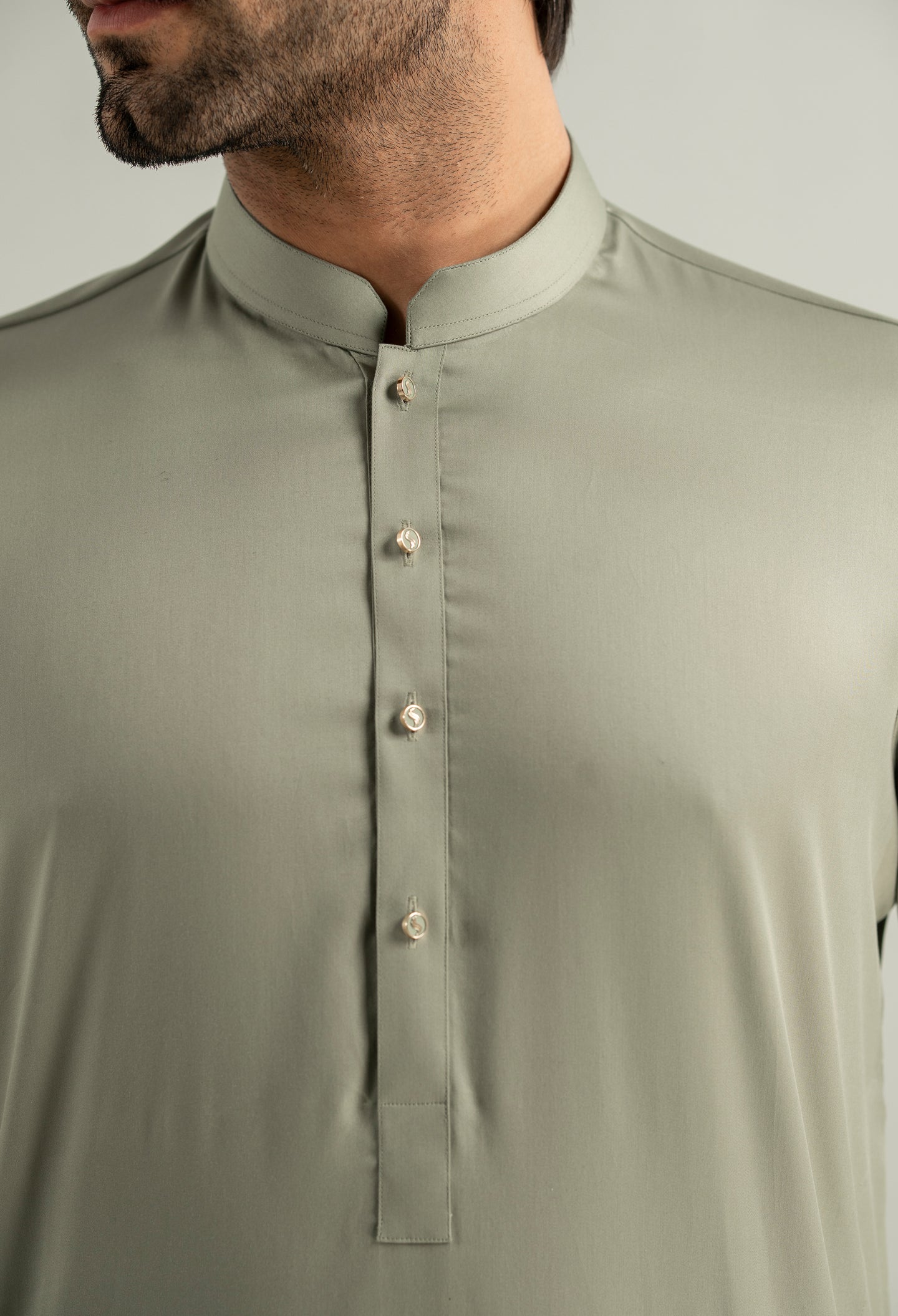Pistachio Green Cotton Kameez Shalwar