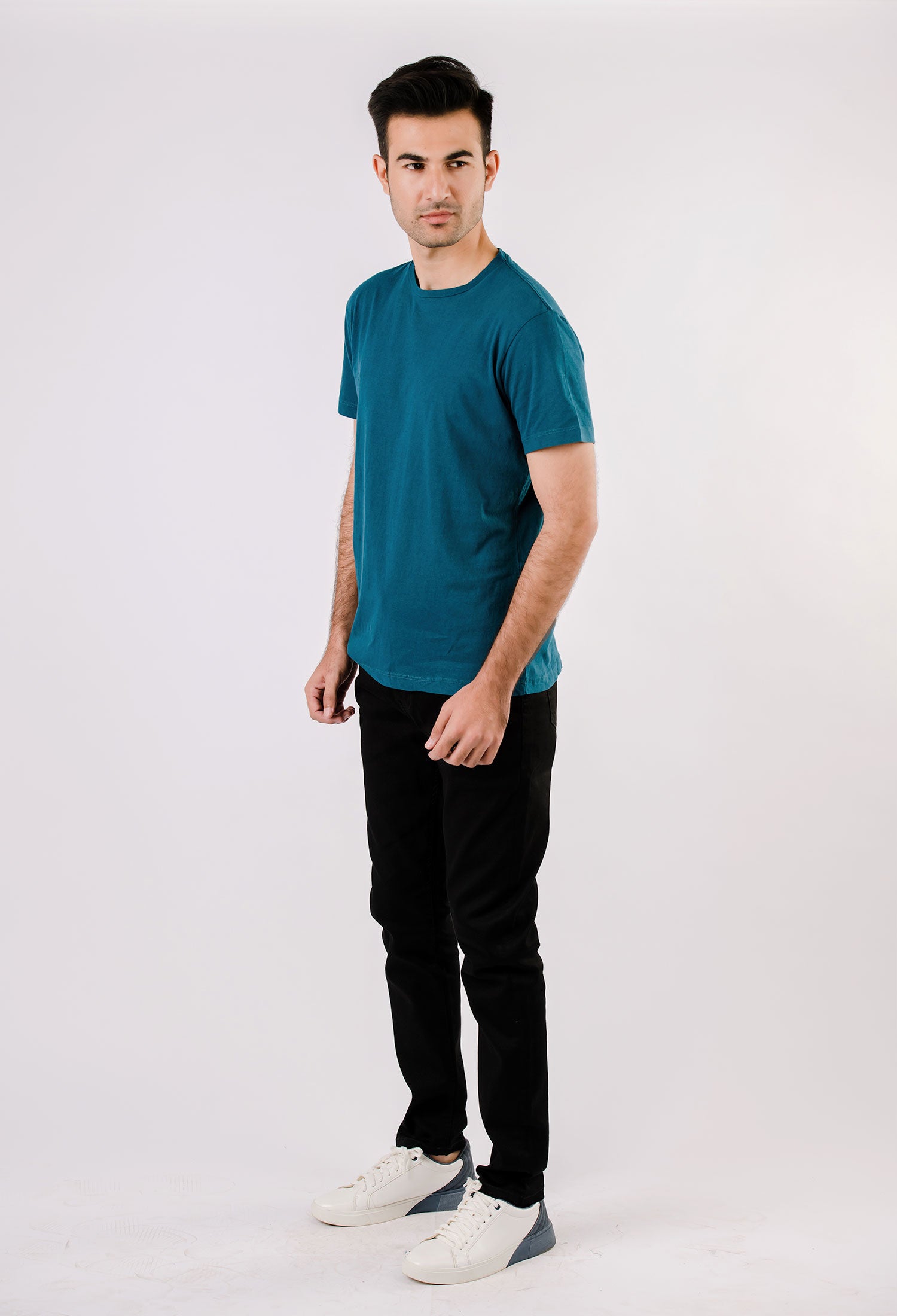 Teal Blue Basic T-Shirt