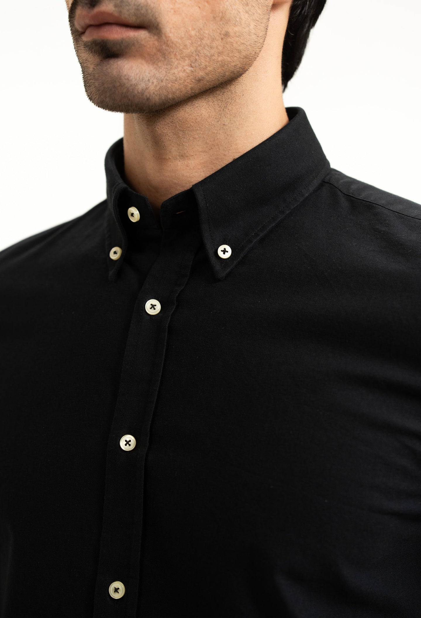 Jet Black Oxford Shirt