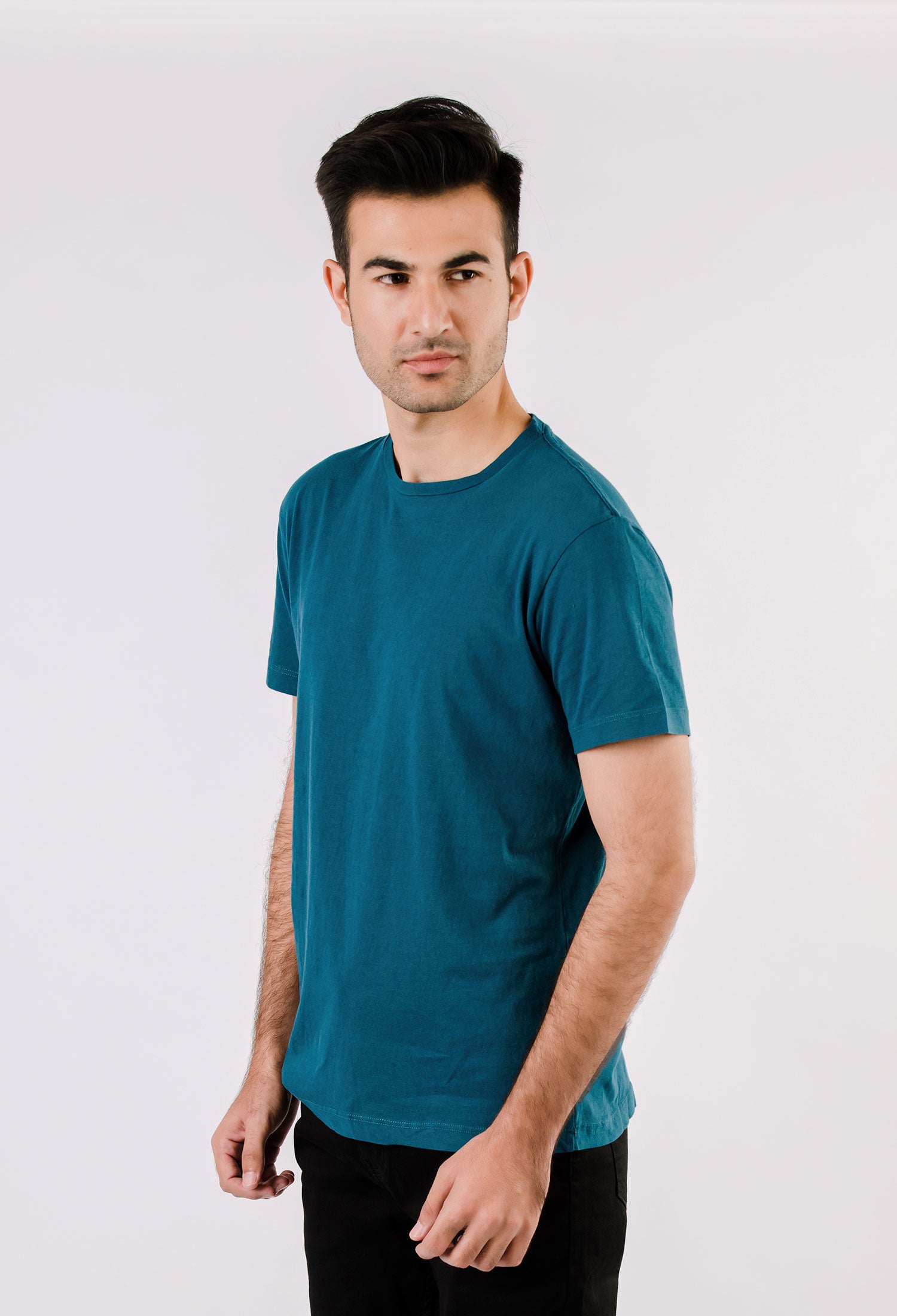 Teal Blue Basic T-Shirt