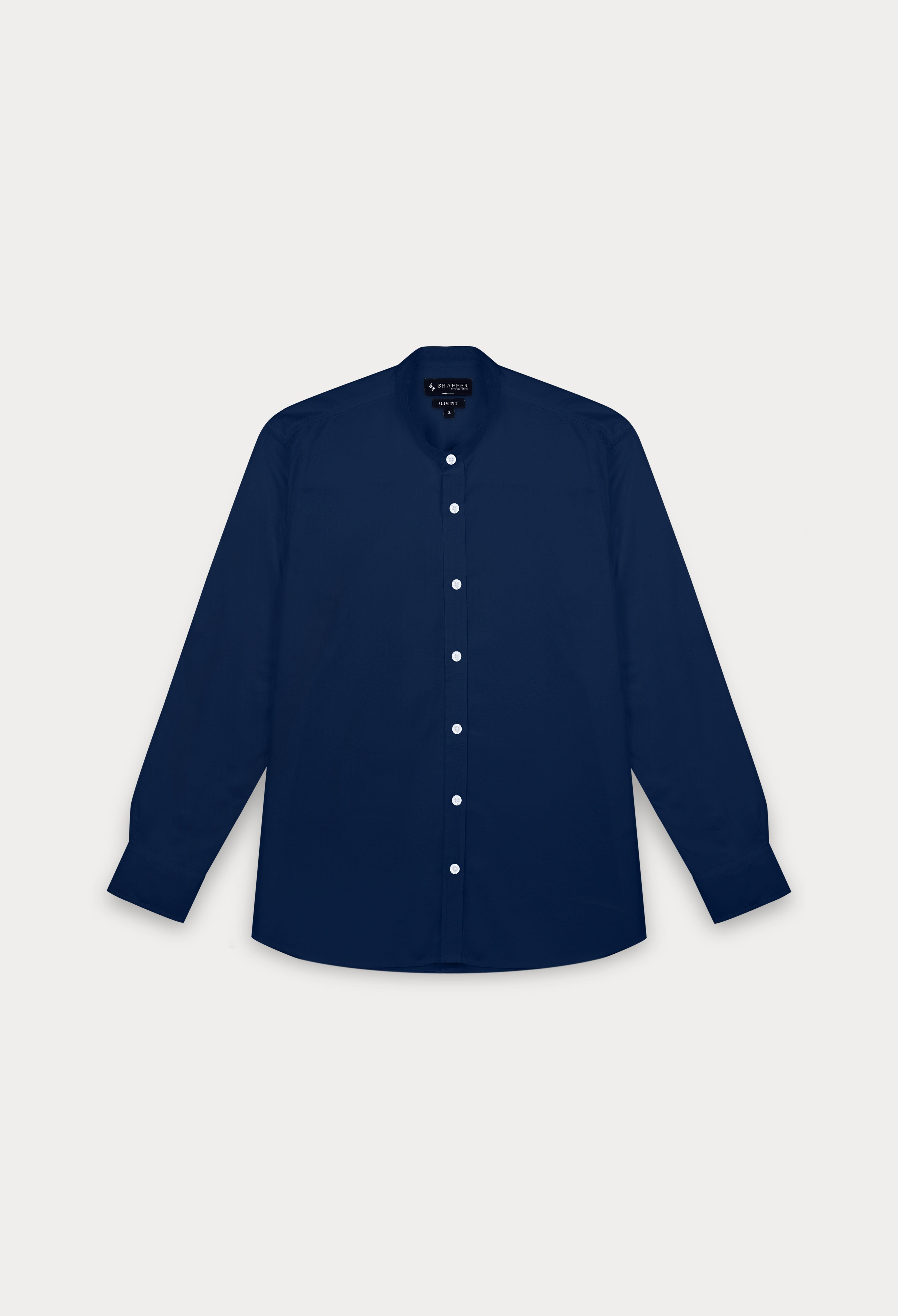 NAVY SEMI FORMAL SHIRT