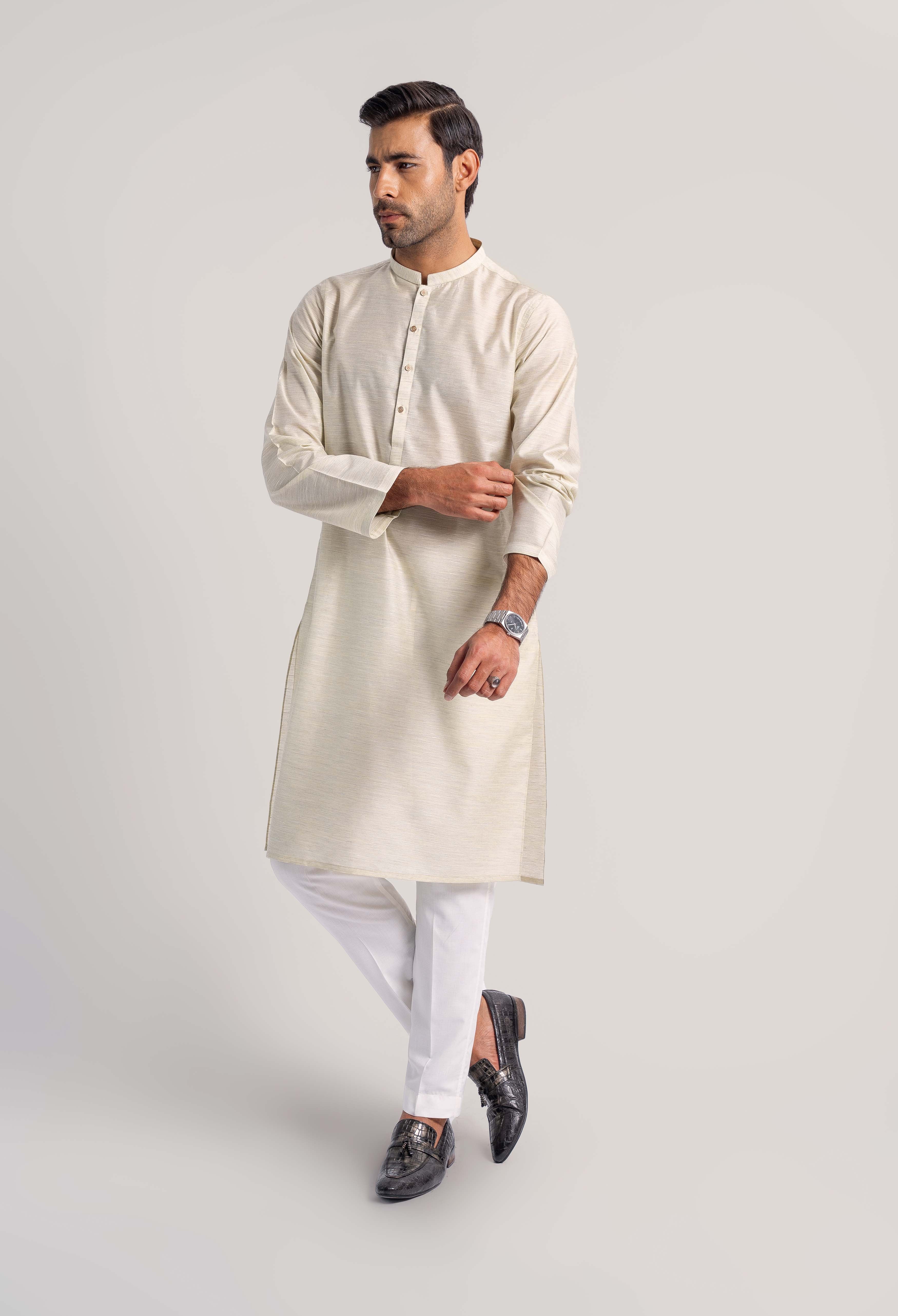 Lira Silk-Pine Beige kurta