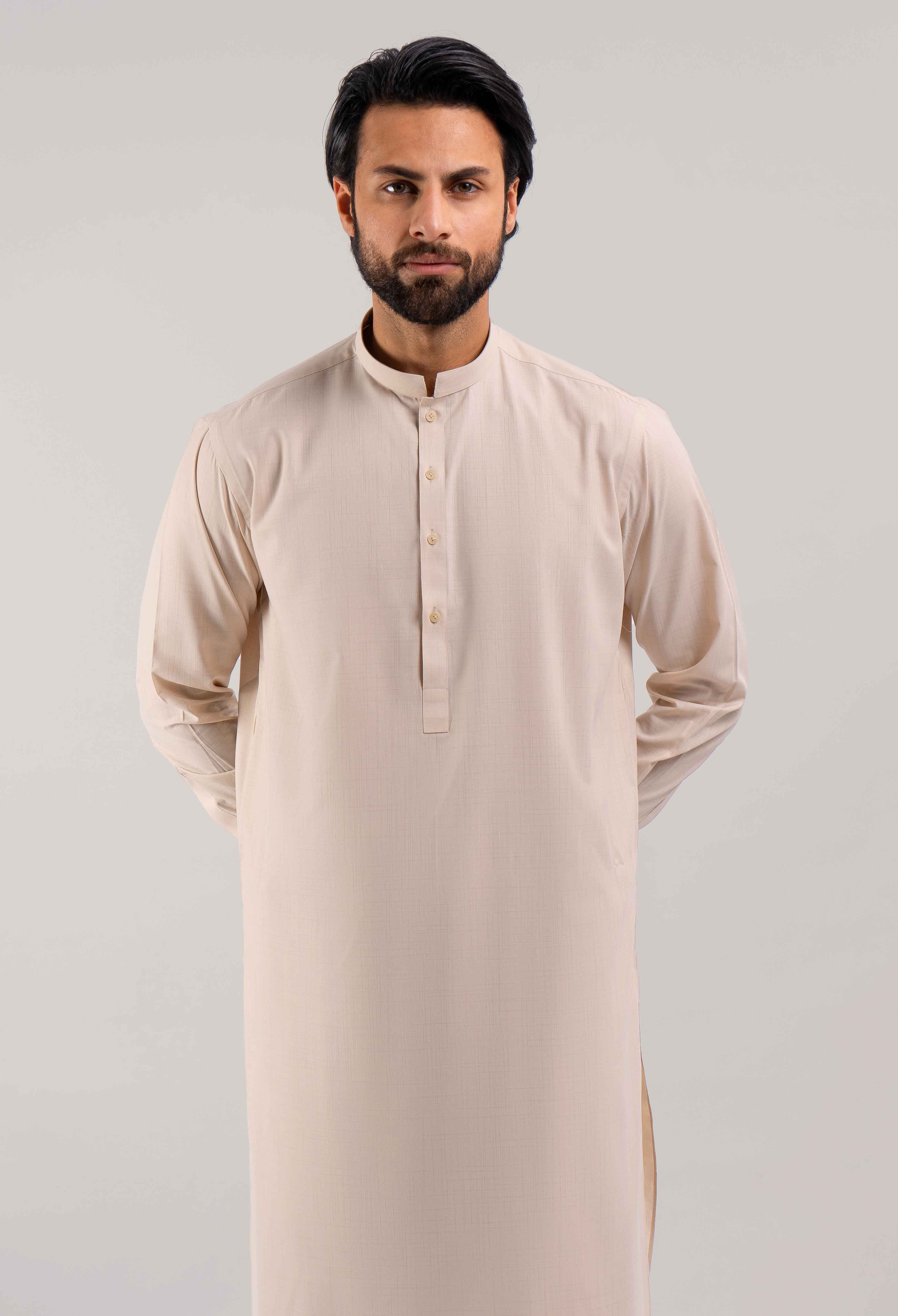 Birch Brown Blended Kameez Shalwar