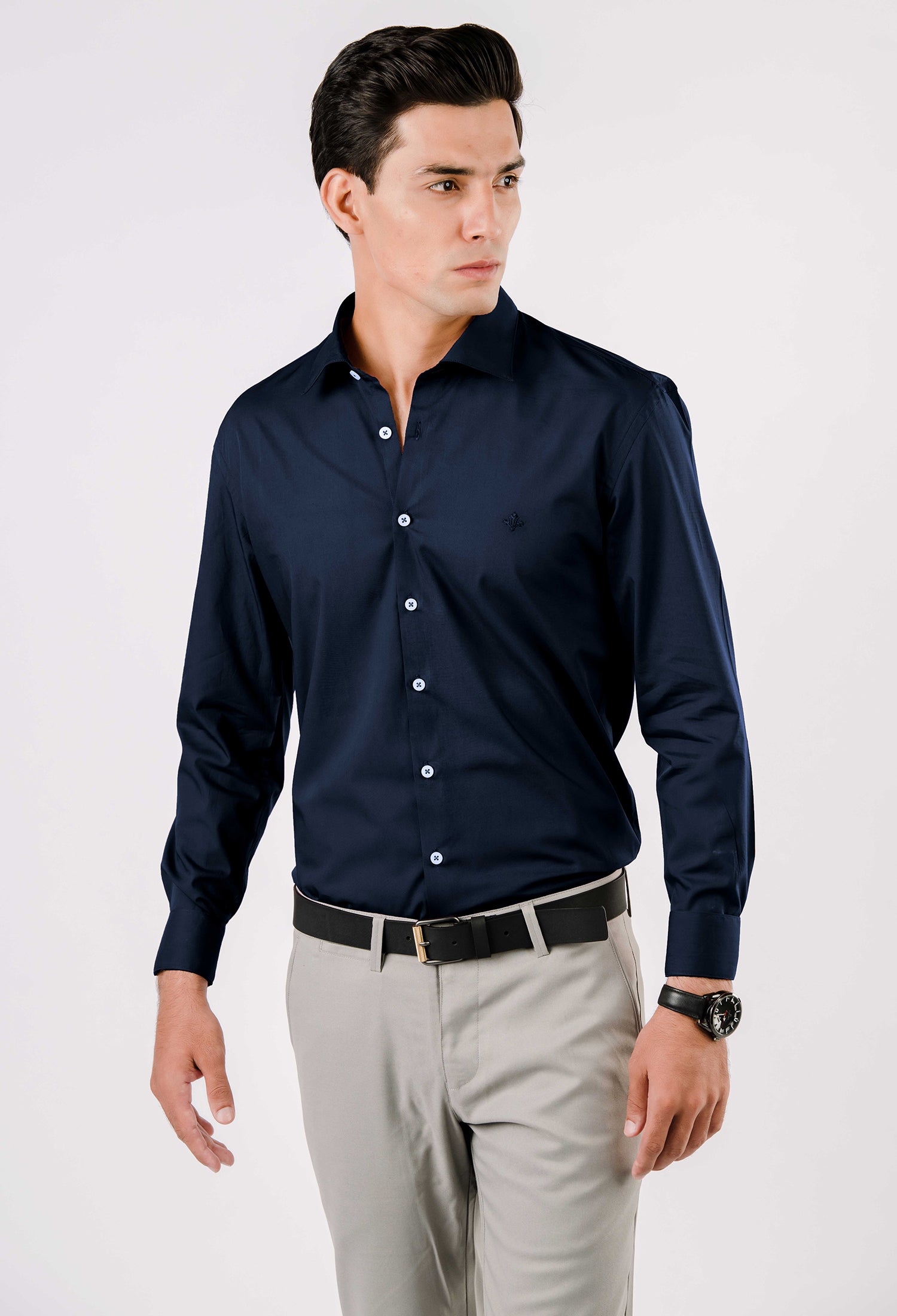 Deep Navy Sportage Cotton Shirt