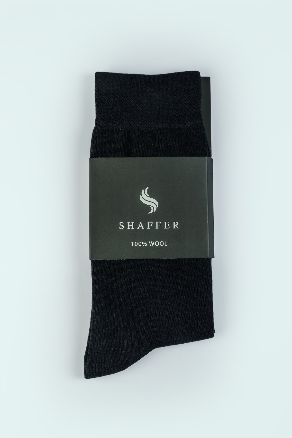 Charcoal Grey Wool Plain Socks