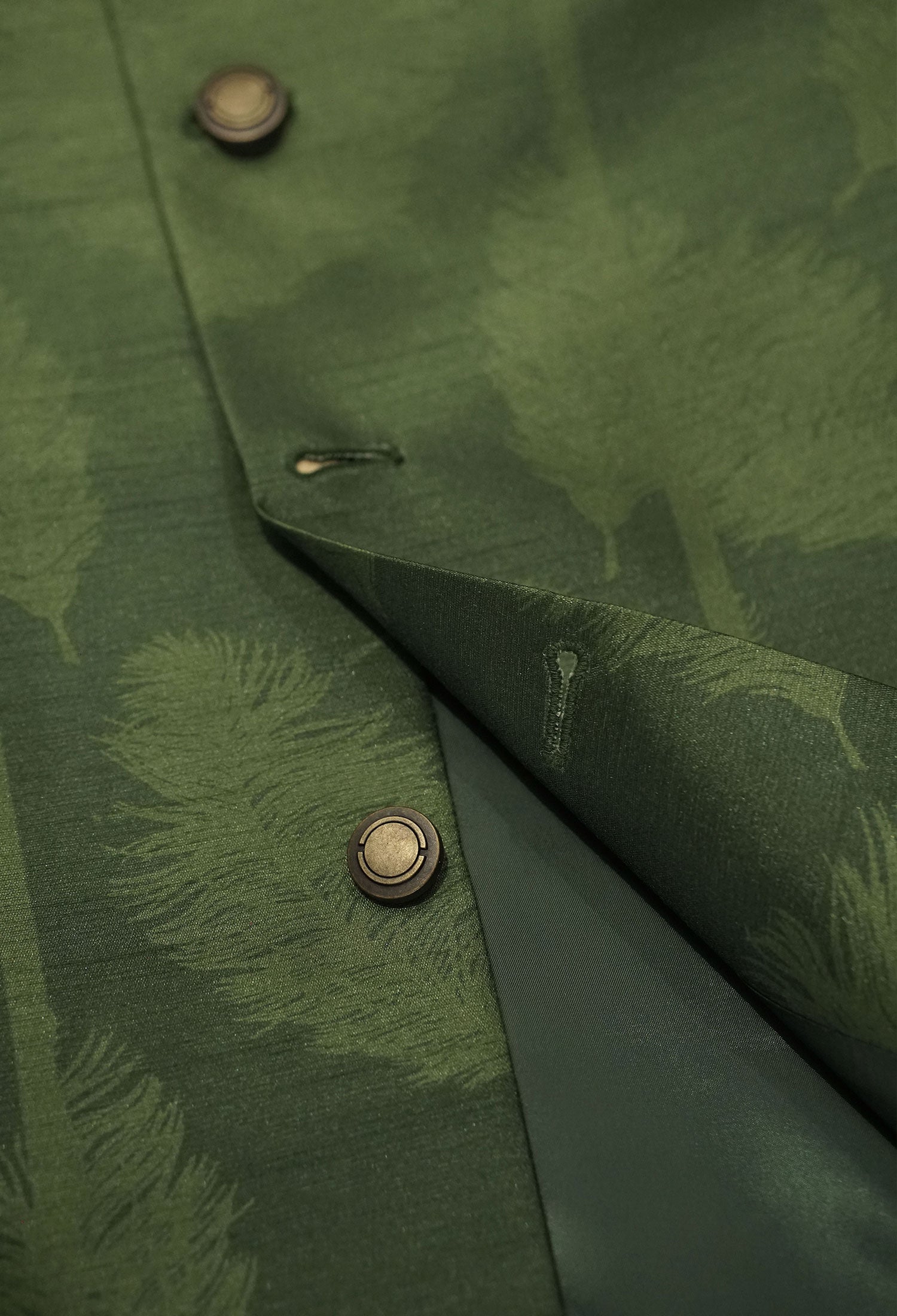 Green - Printed Waistcoat (V/C - 00054)