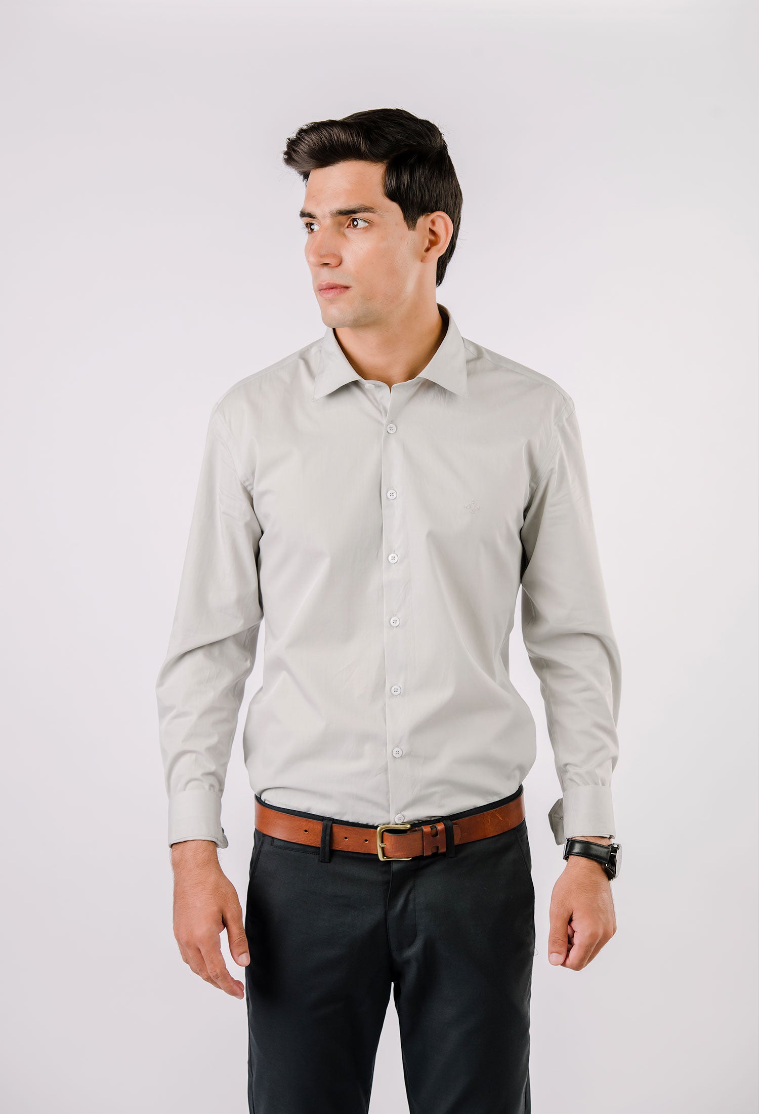 Cloud Grey Sportage Cotton Shirt