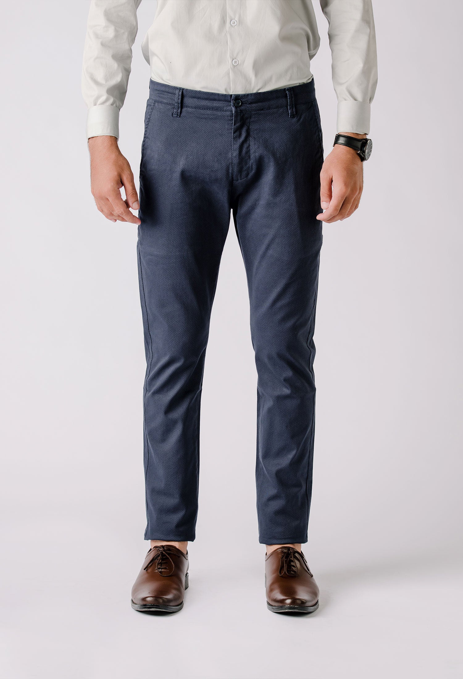 Purssian Blue Printed Chino