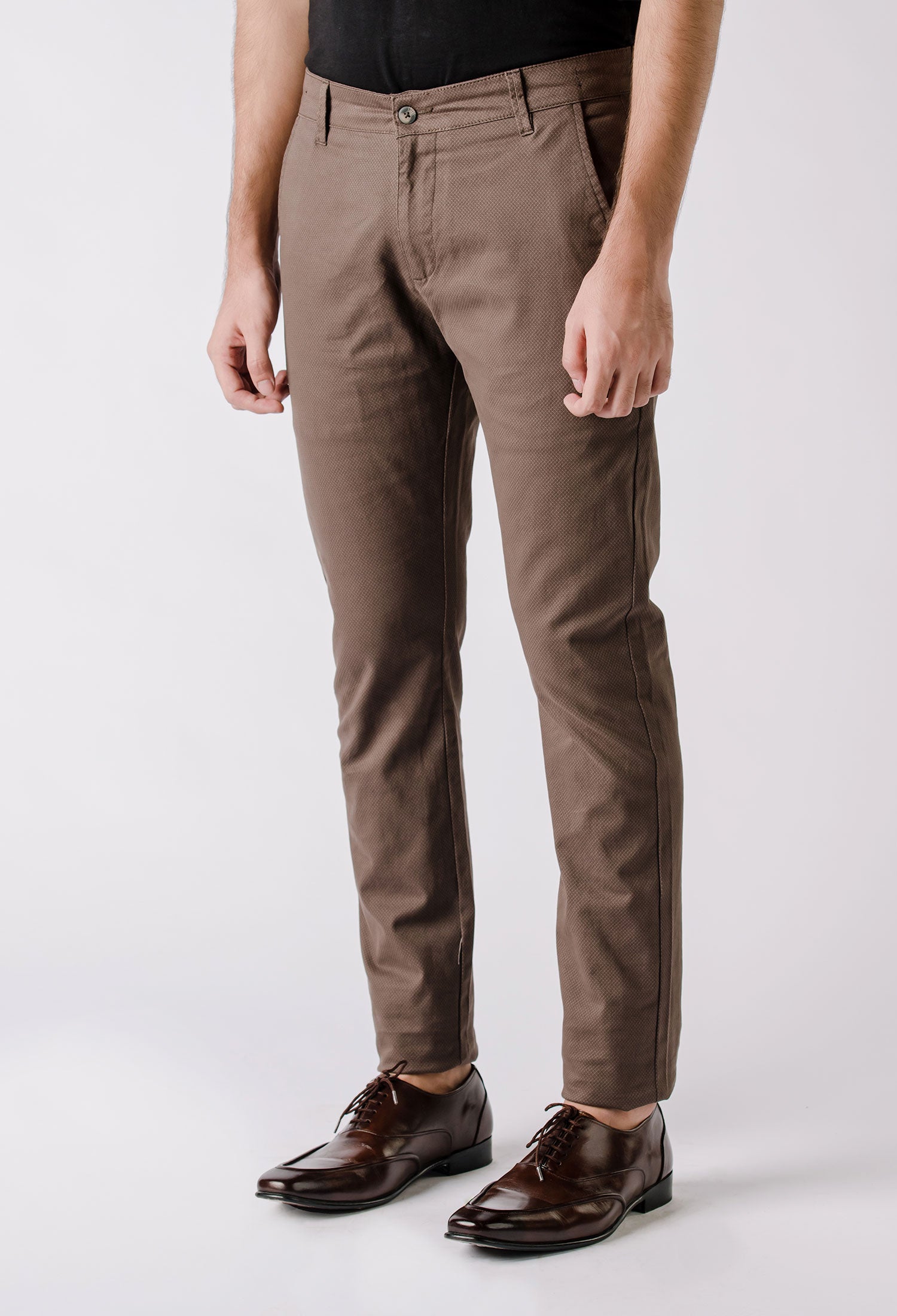 Textured Wood Printed Chino