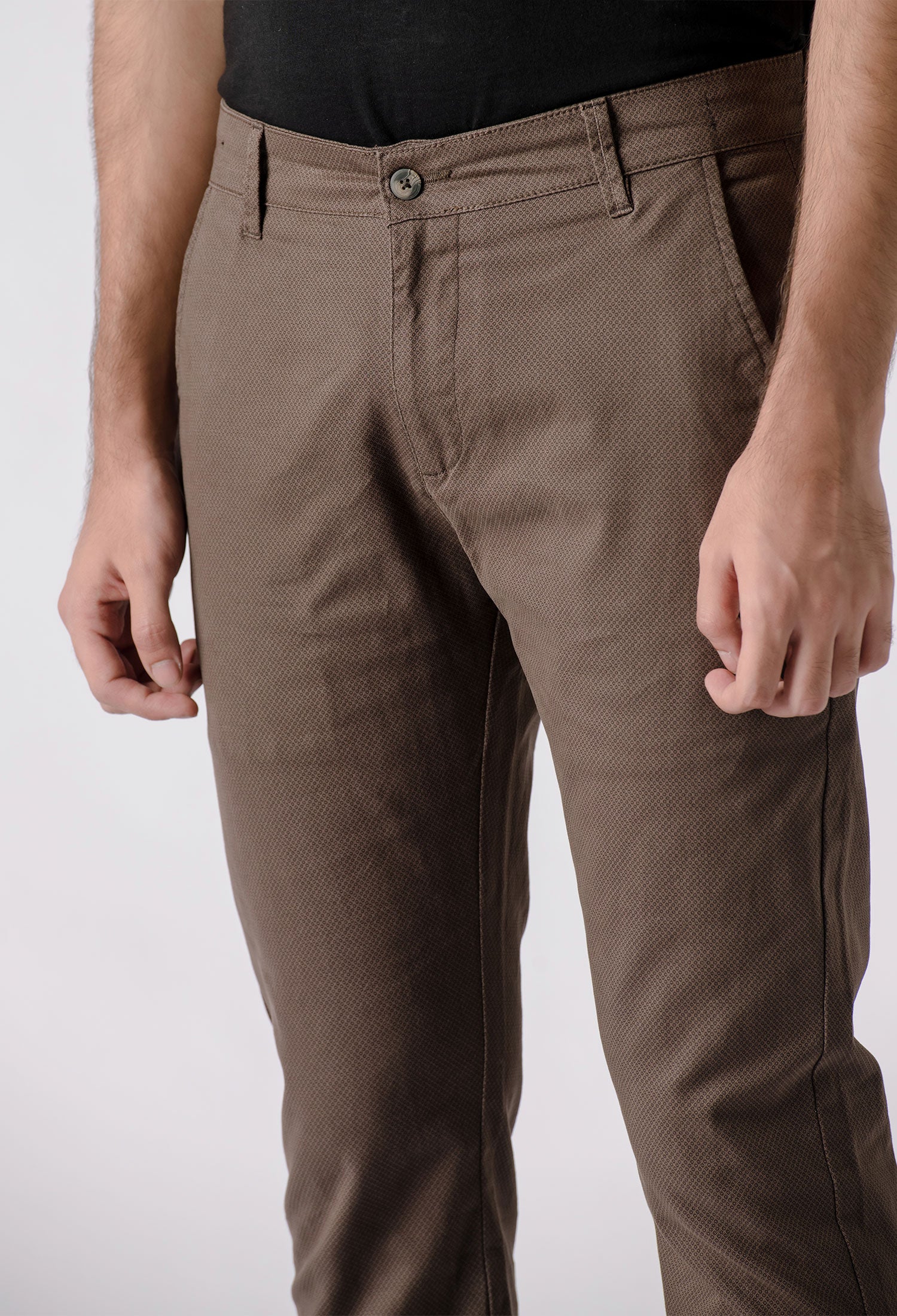 Textured Wood Printed Chino