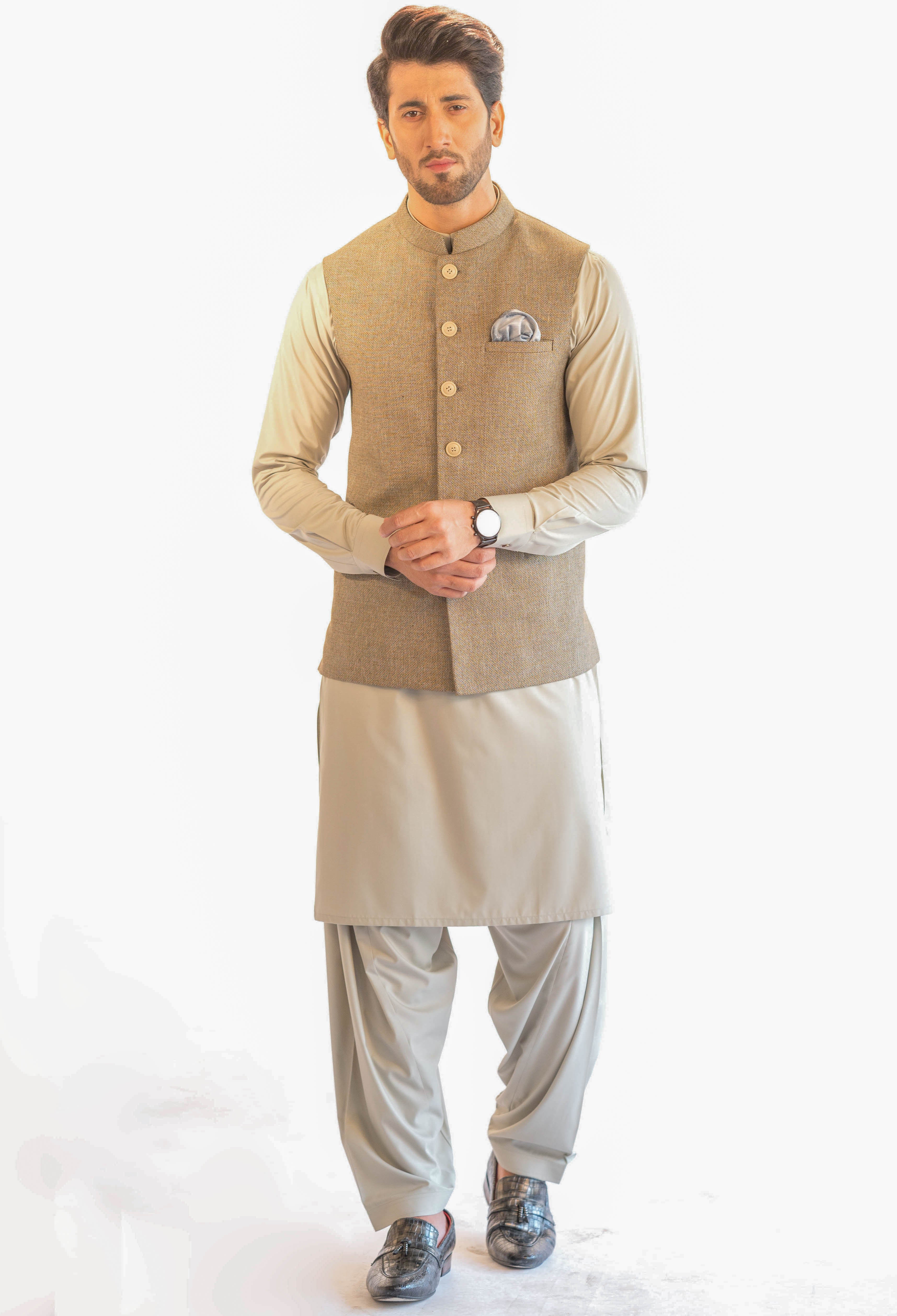 Pale Oak Plain kameez Shalwar