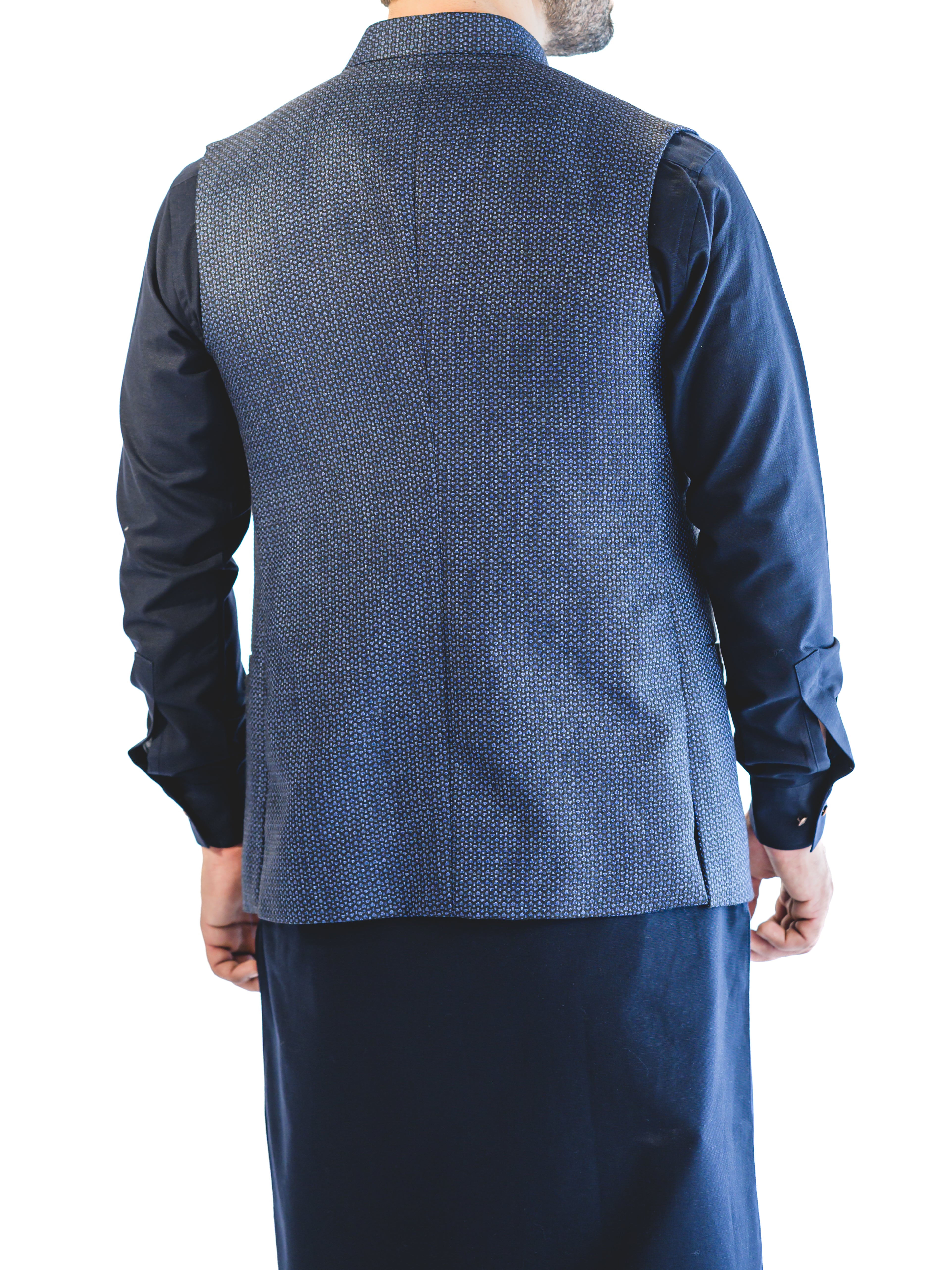 Blue Blended Waistcoat