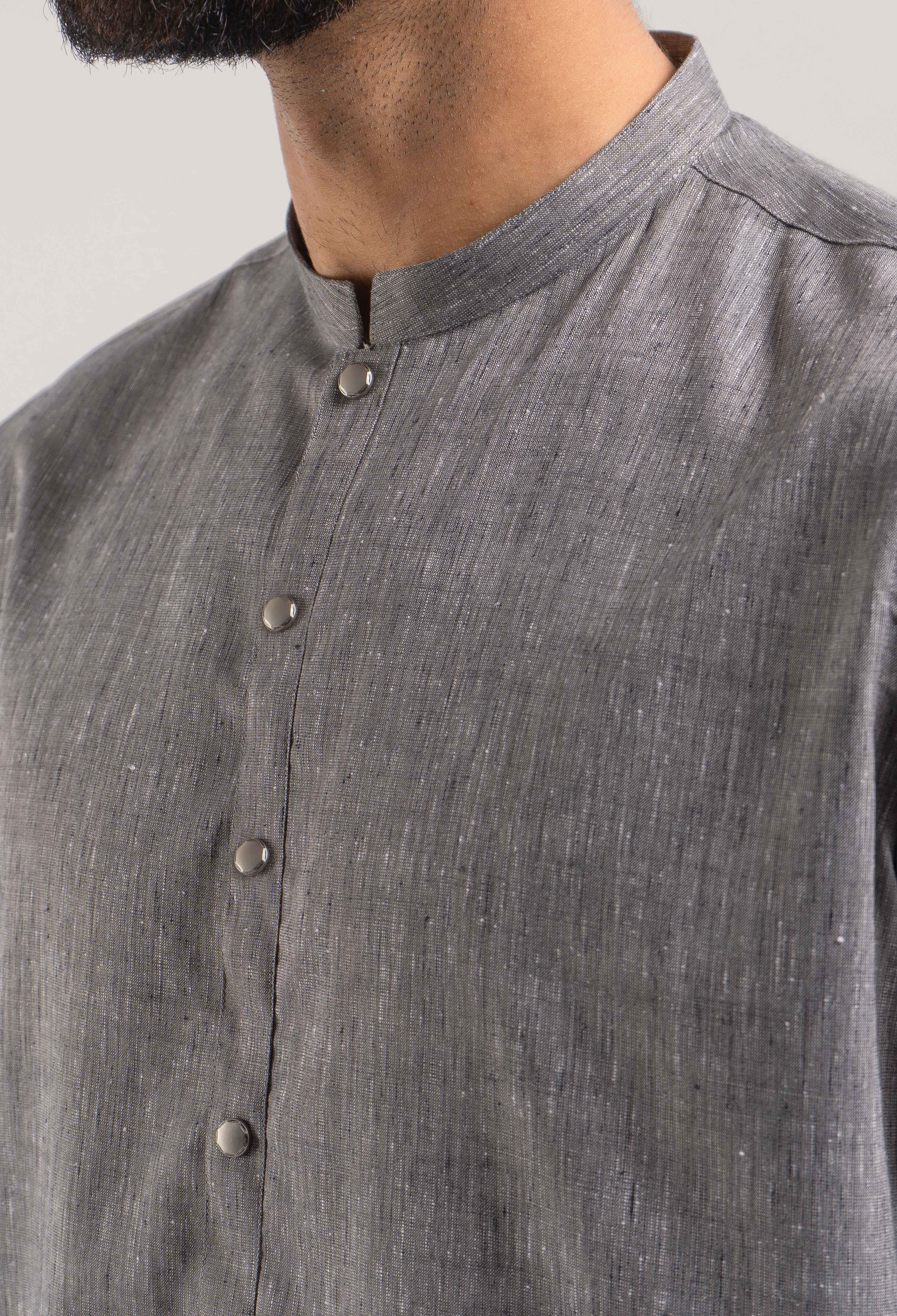 Fossil Grey Kurta Pajama