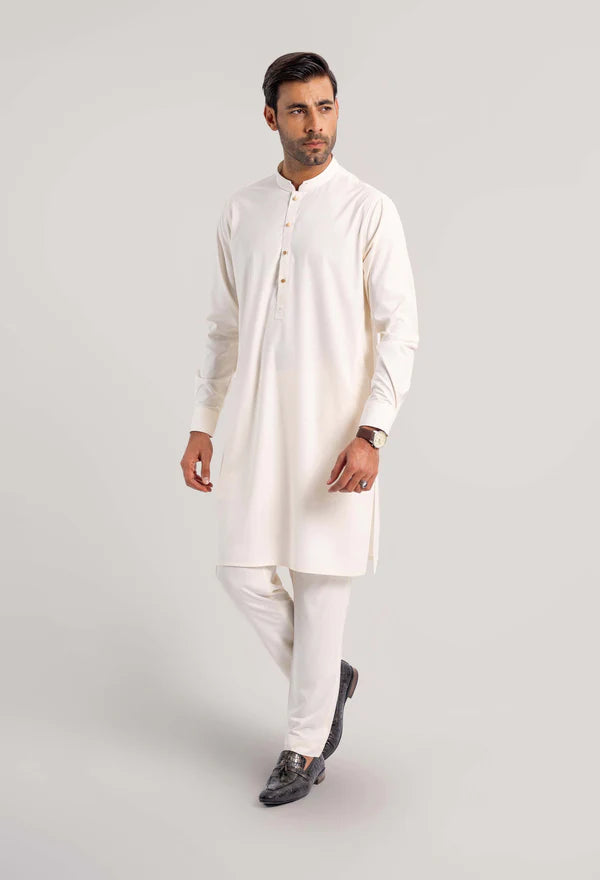 Butter Cream Blended Kurta Pajama (GPS-000107)