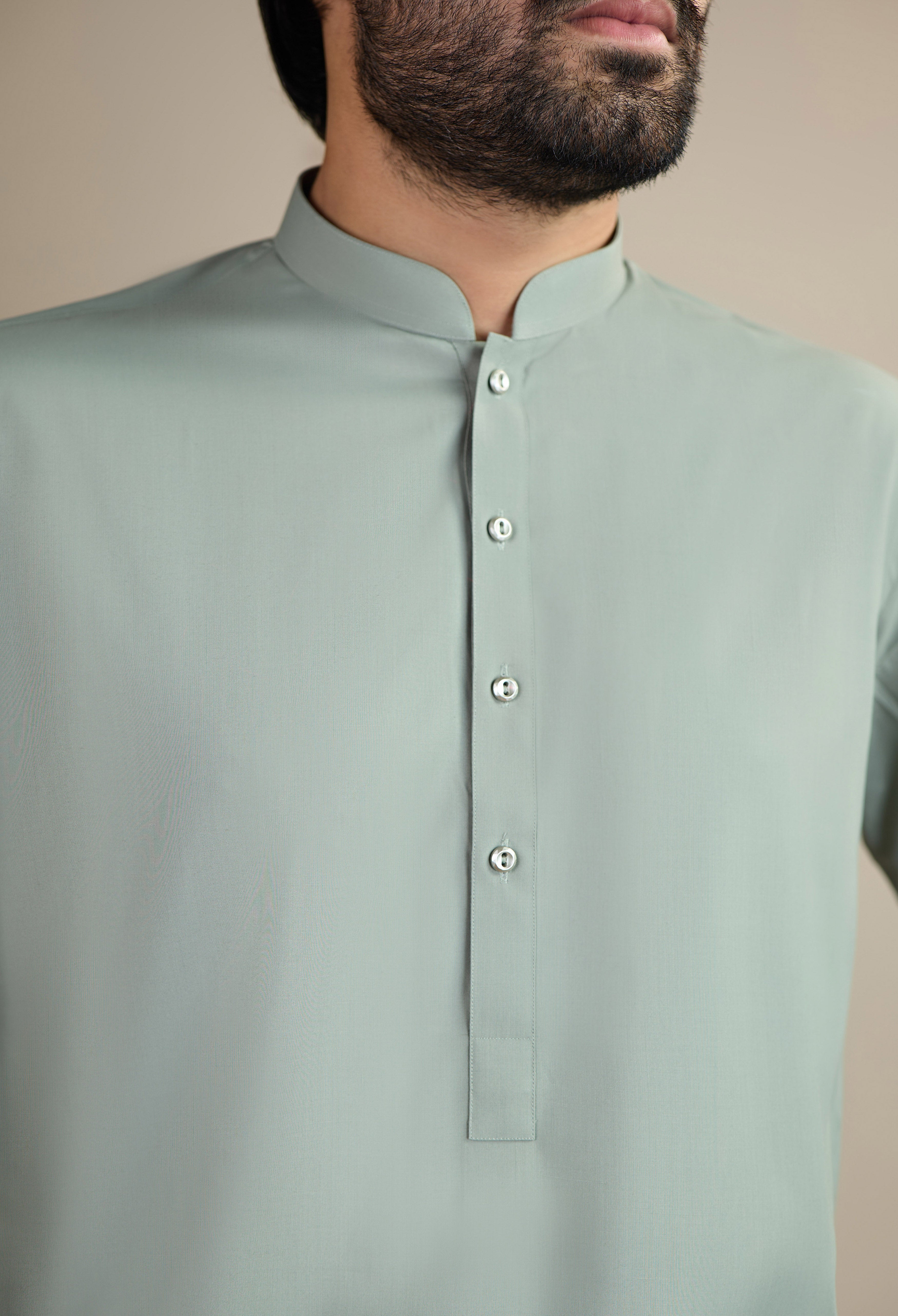 Mint Green Blended Kameez Shalwar