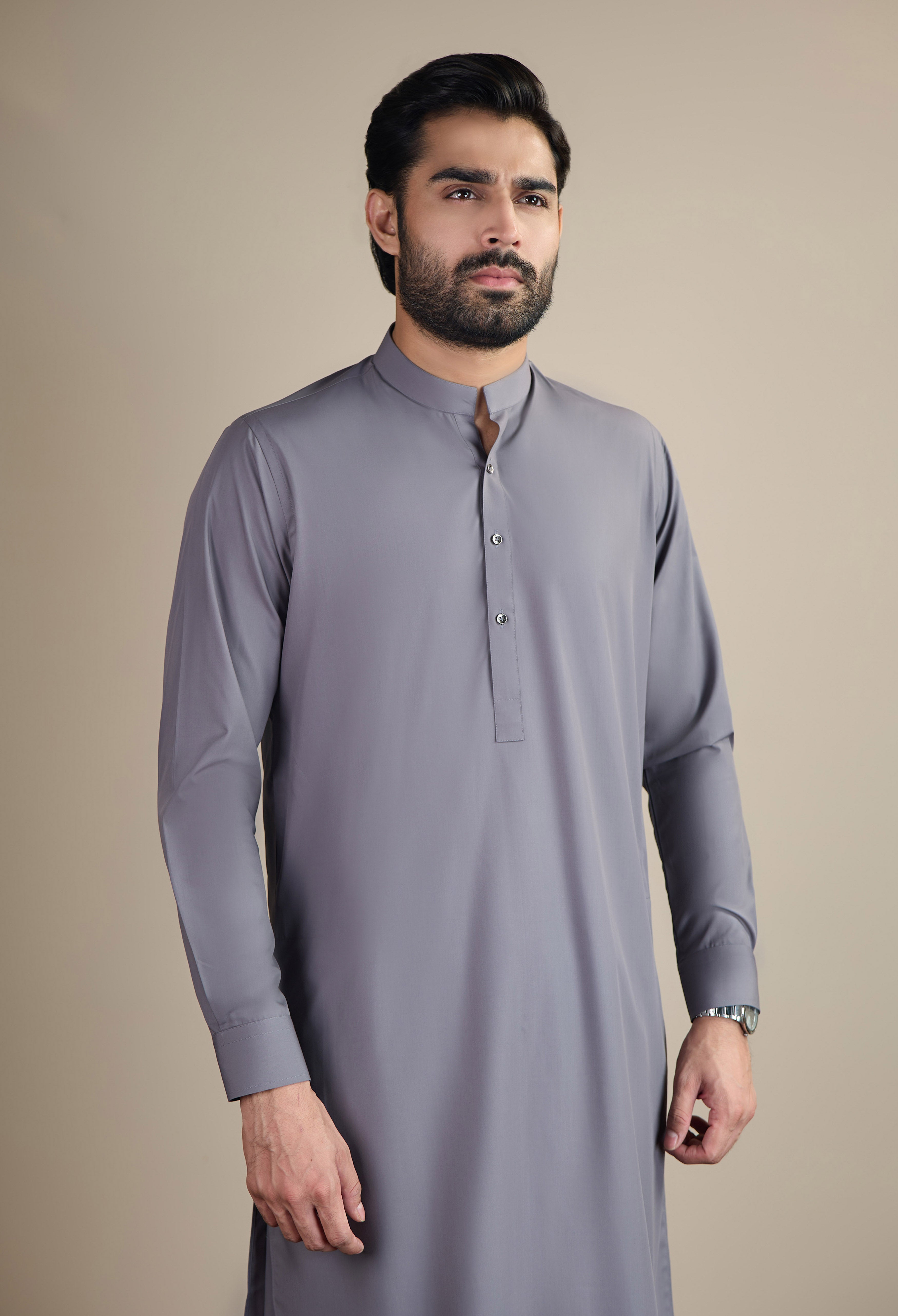 Lavender Grey Detailing Kameez Shalwar