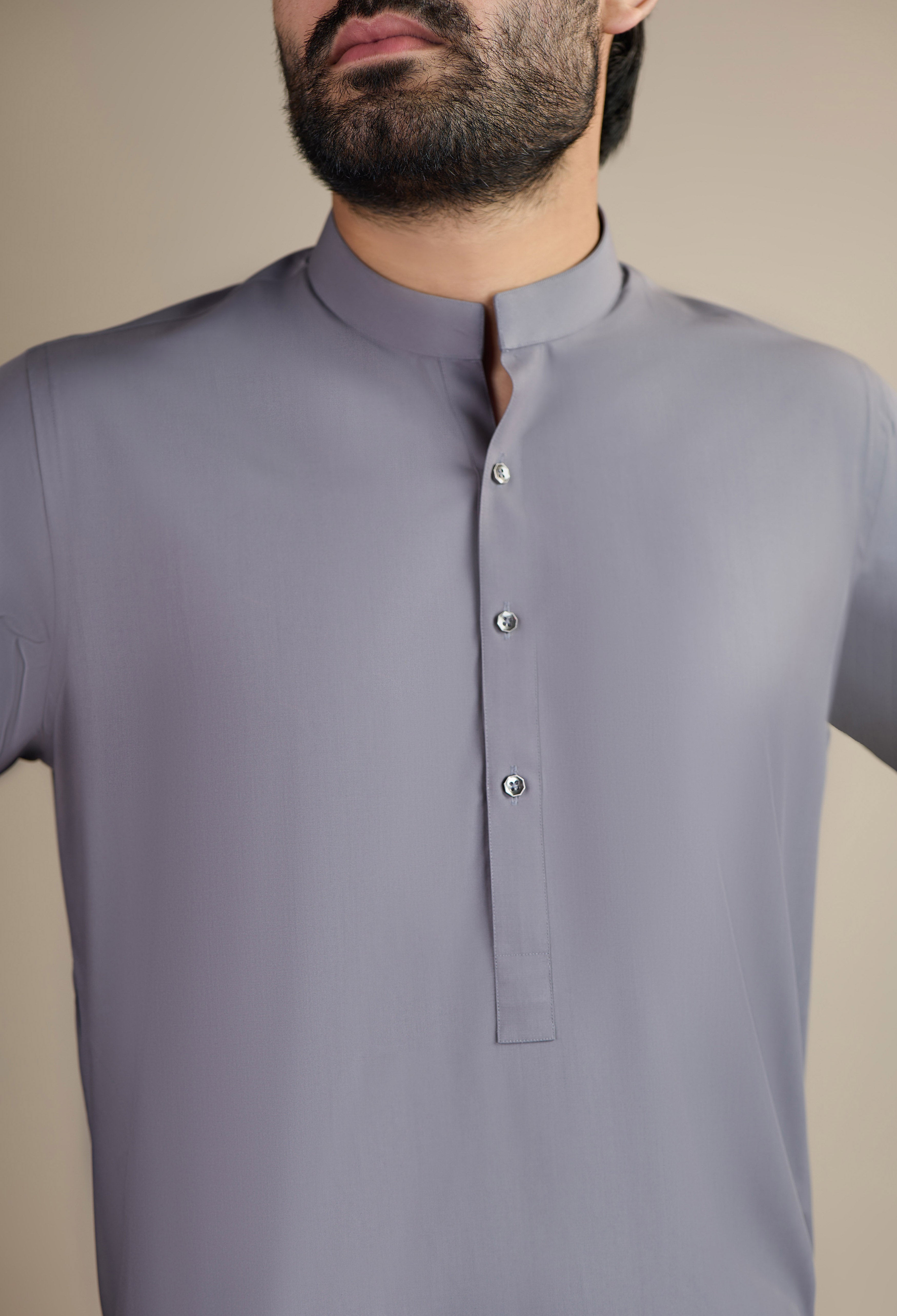 Lavender Grey Detailing Kameez Shalwar