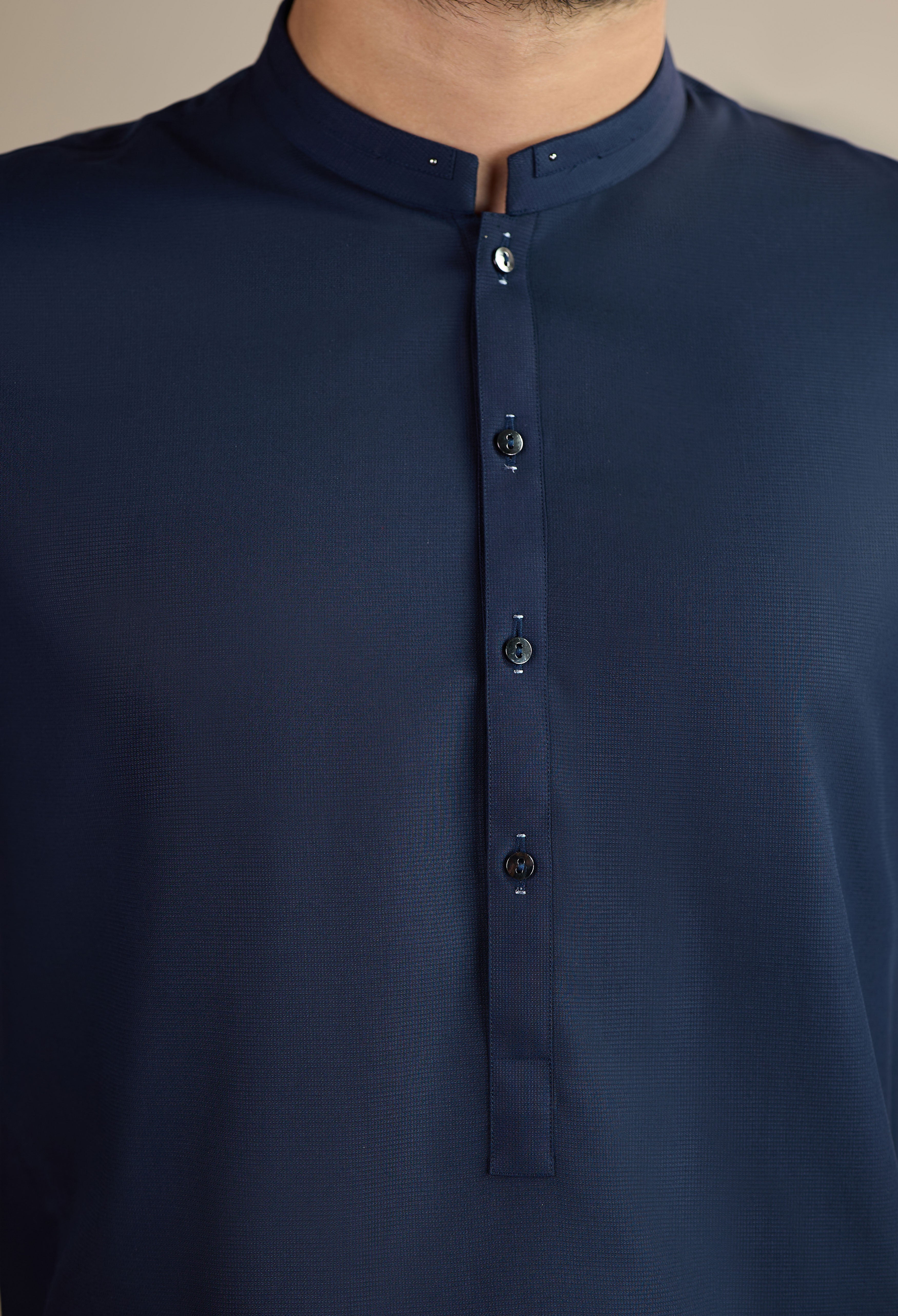 Dark Violet Blue Detailing Kameez Shalwar