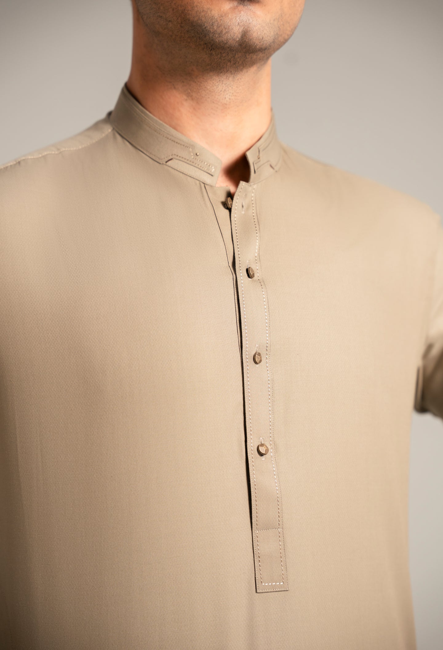Smoke Green Detailing Kameez Shalwar