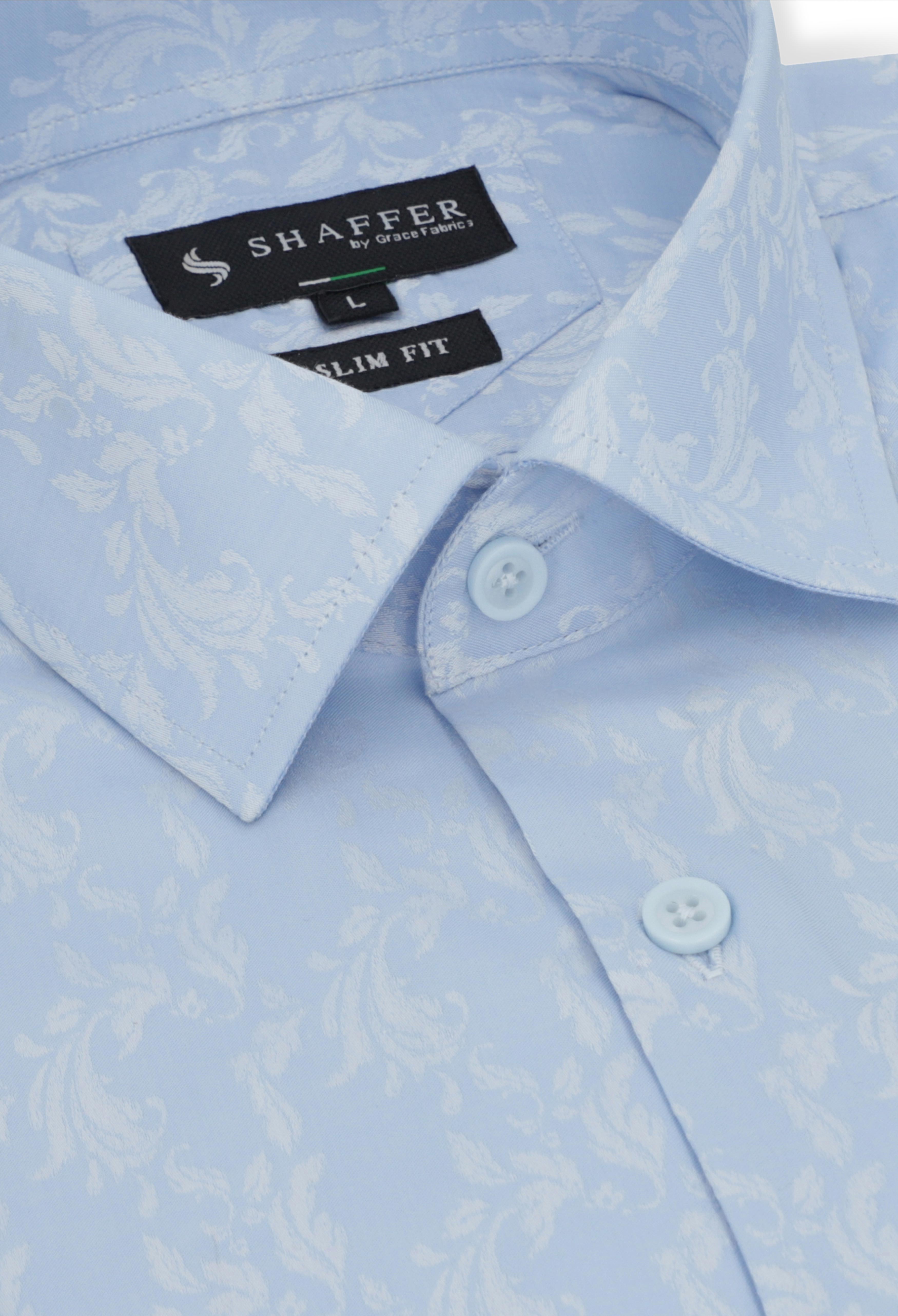 Sky Blue Floral Shirt