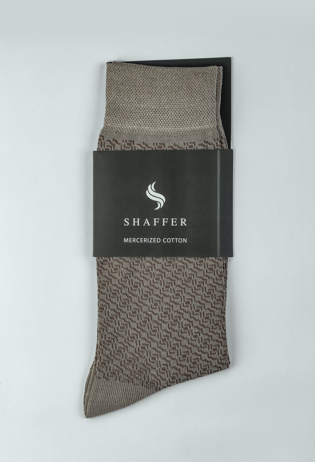Sand Brown Snake Weave Mercerized Socks