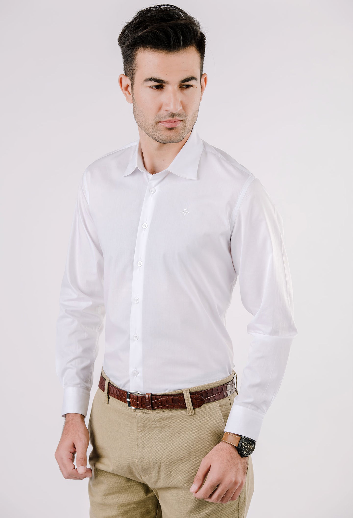 White Egyptian Giza Cotton Shirt (CSH-00040)