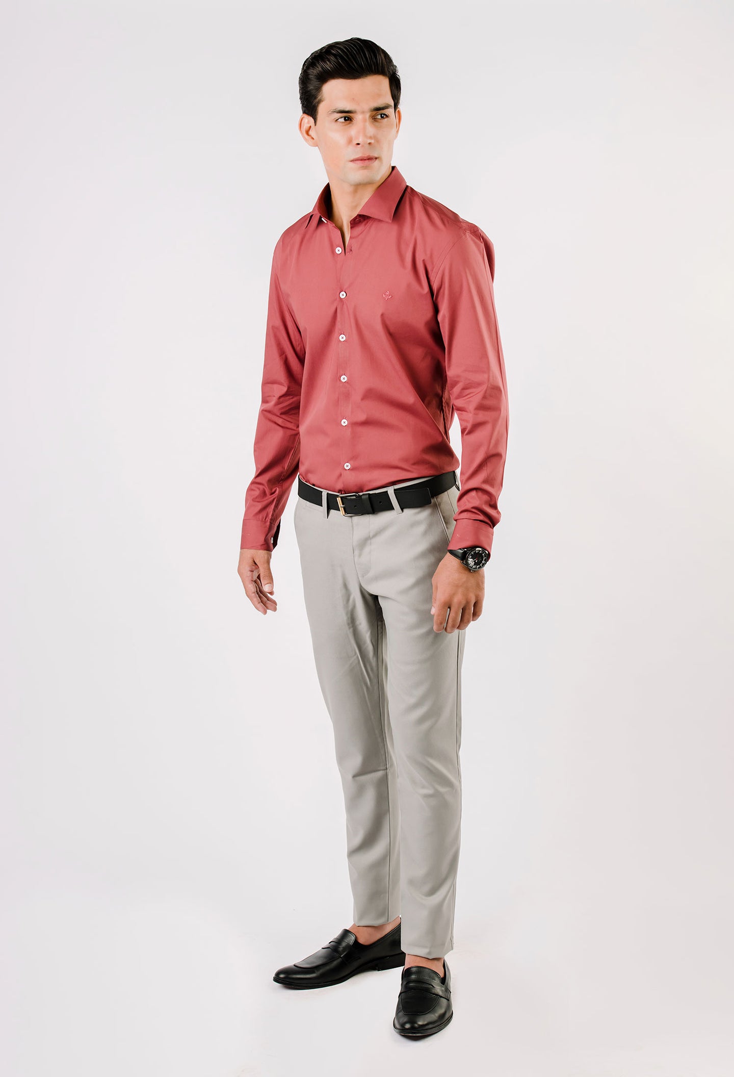 Auburn Maroon Egyptian Giza Cotton Shirt (CSH-000040)