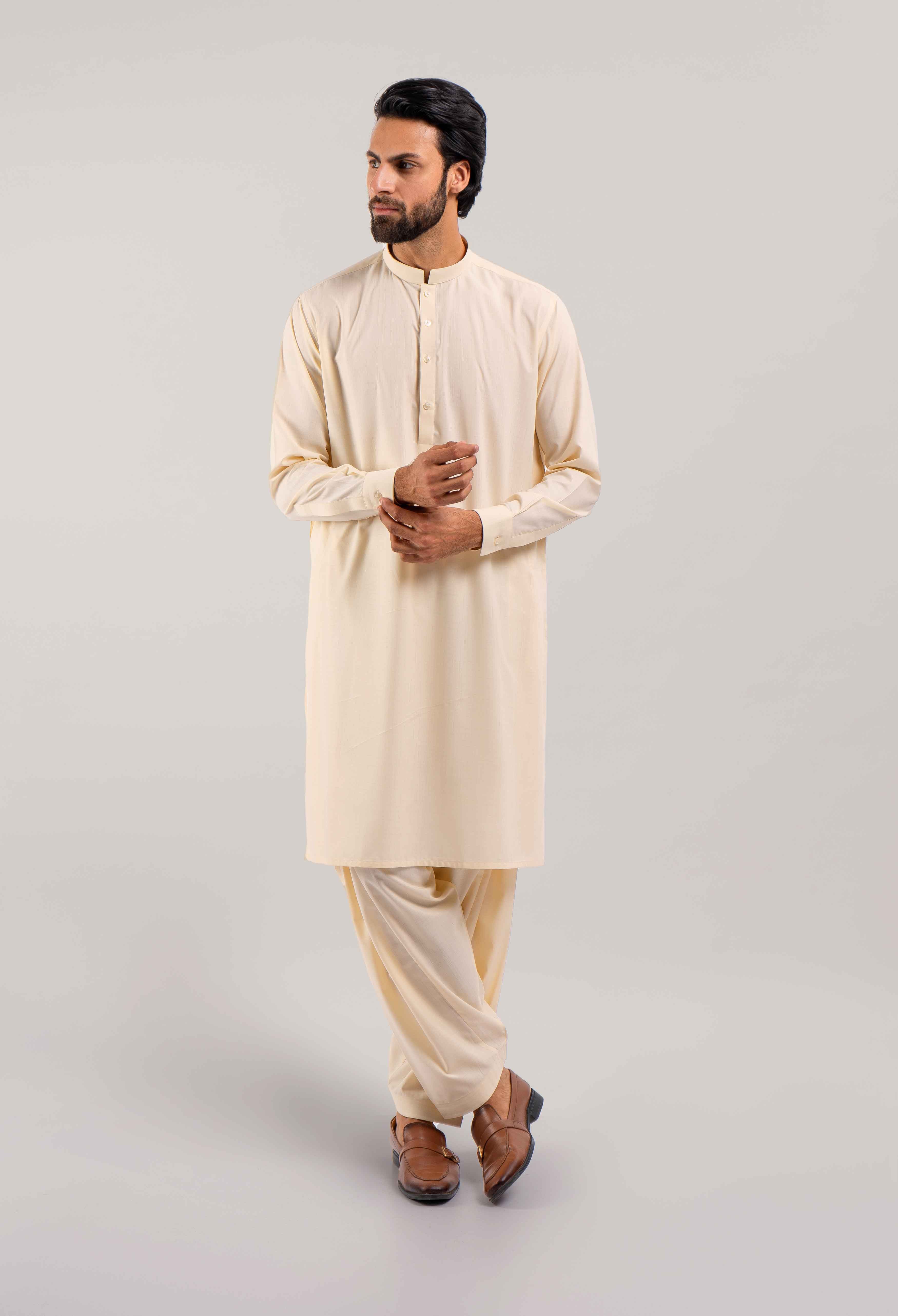 Tuscan Brown Blended Kameez Shalwar