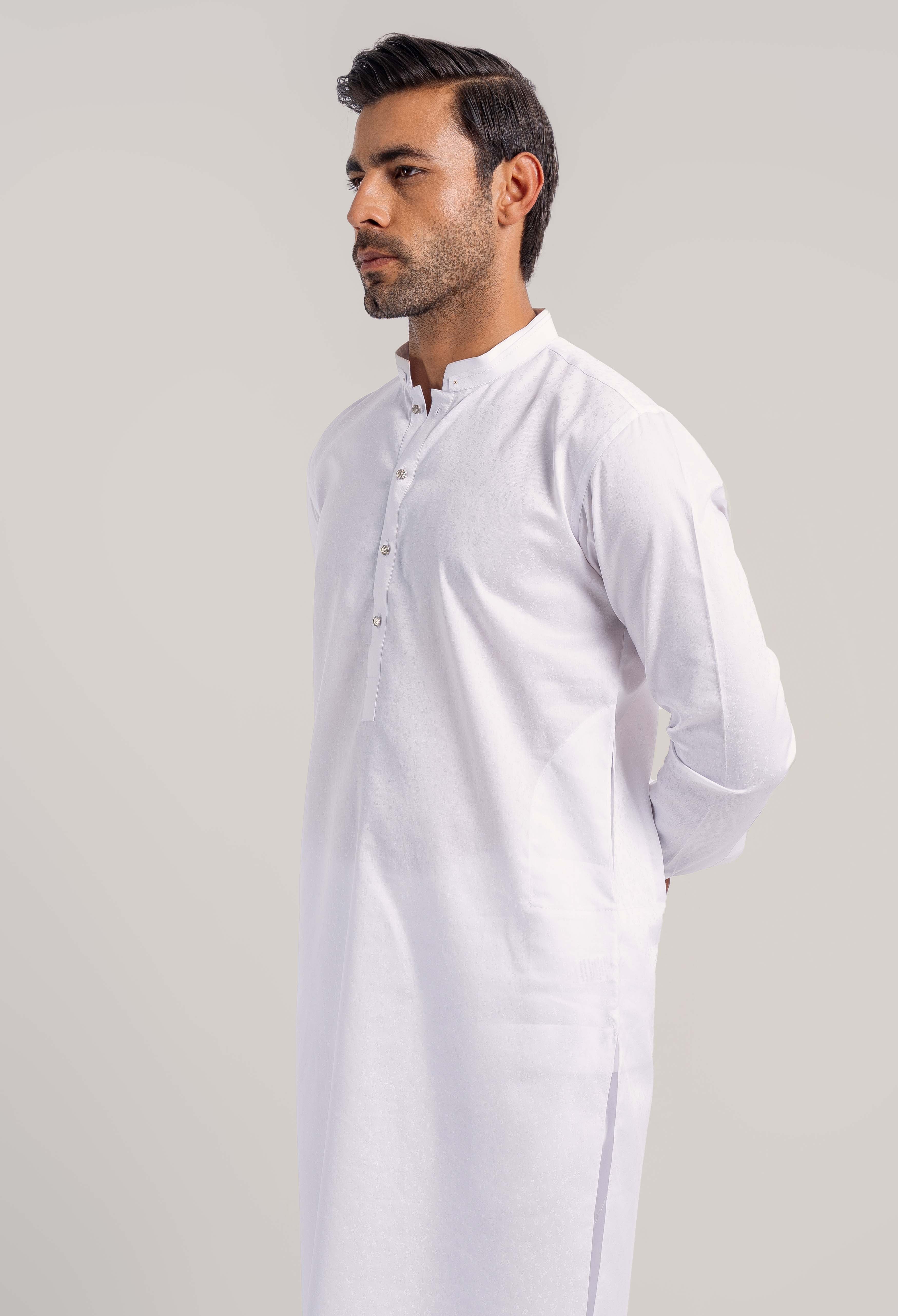 White cotton Kurta Pajama (GPS-000113)