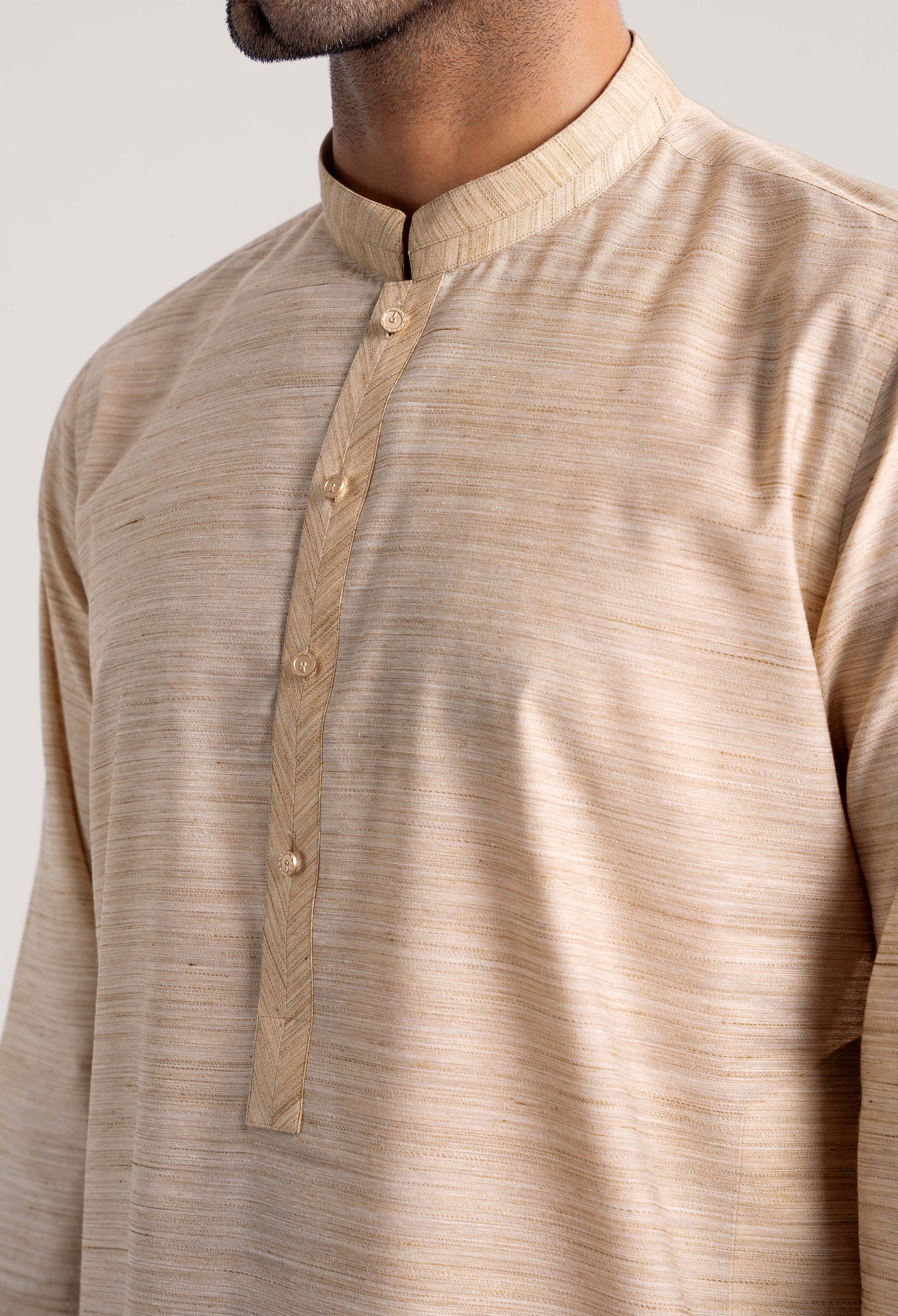 Karandi-Parmesan Brown kurta