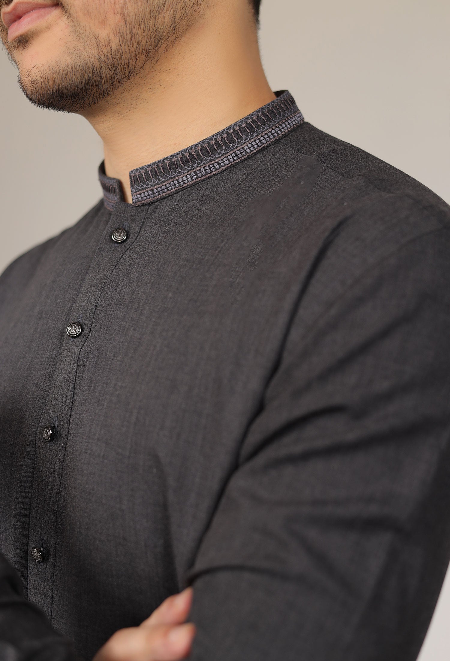 BARMATIC - CHARCOAL KAMEEZ SHALWAR
