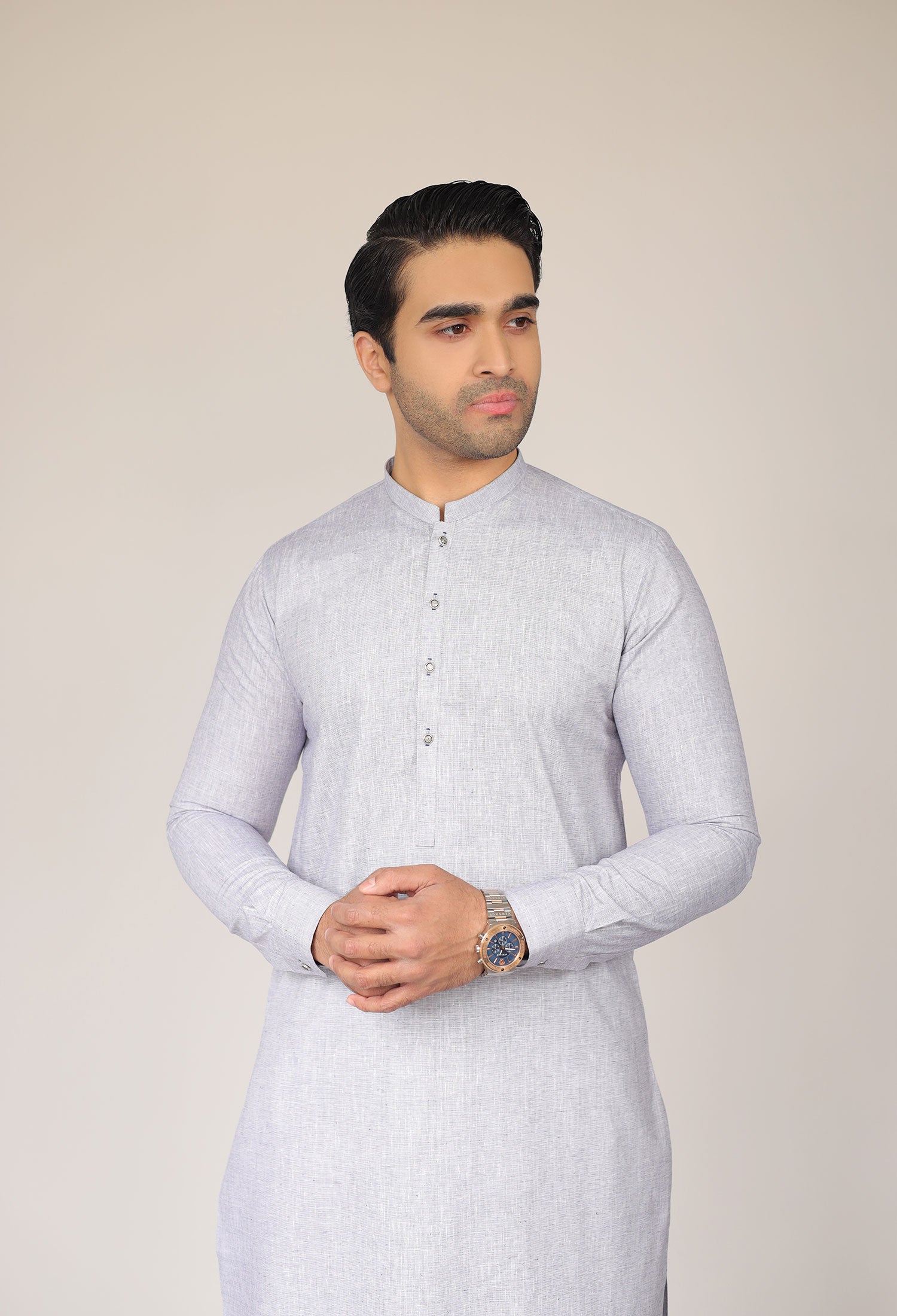 SOFTNIC - STONE BLUE KURTA PAJAMA