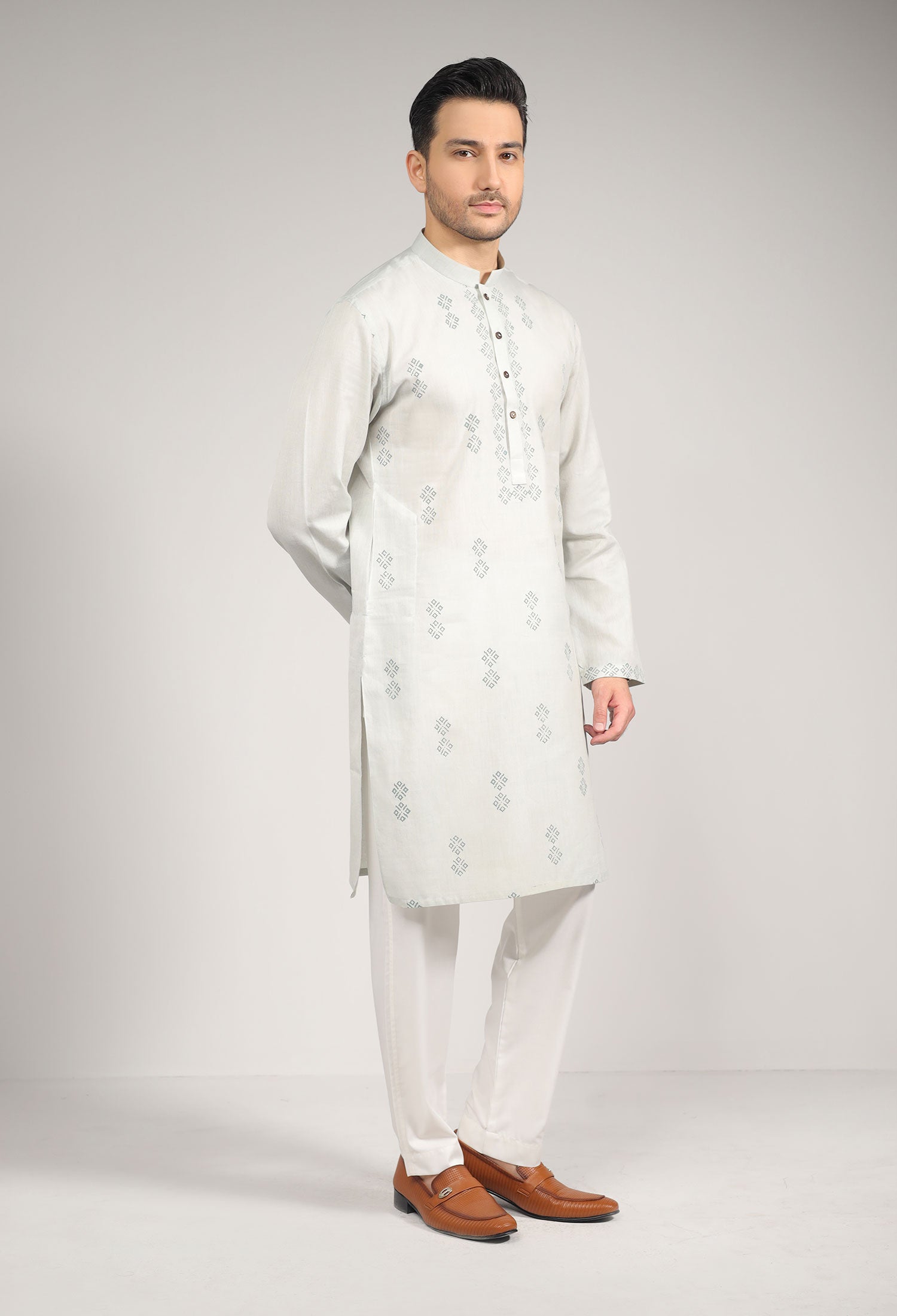 PEWTER GREY Printed KURTA