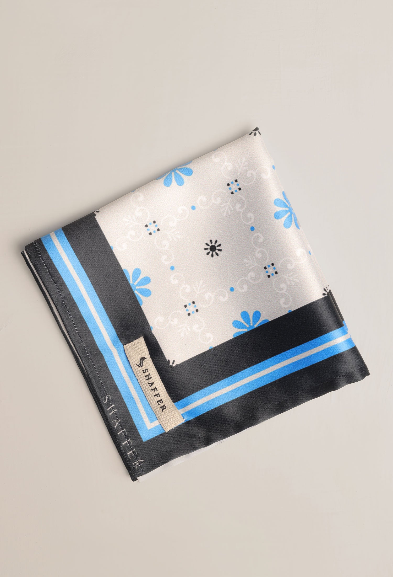 DAISY BLUE POCKET SQUARE