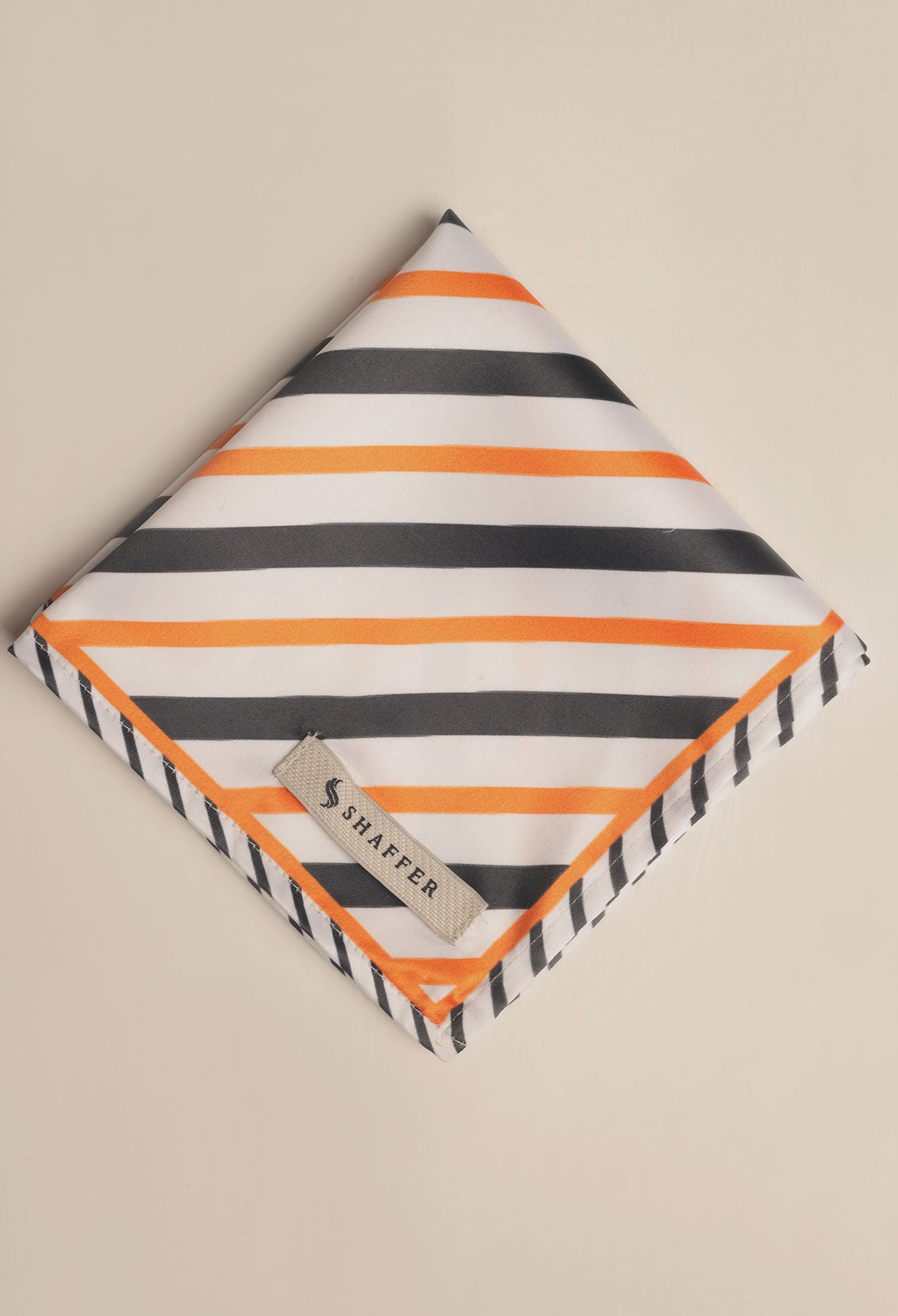 DIAGONAL STRIPE POCKET SQUARE