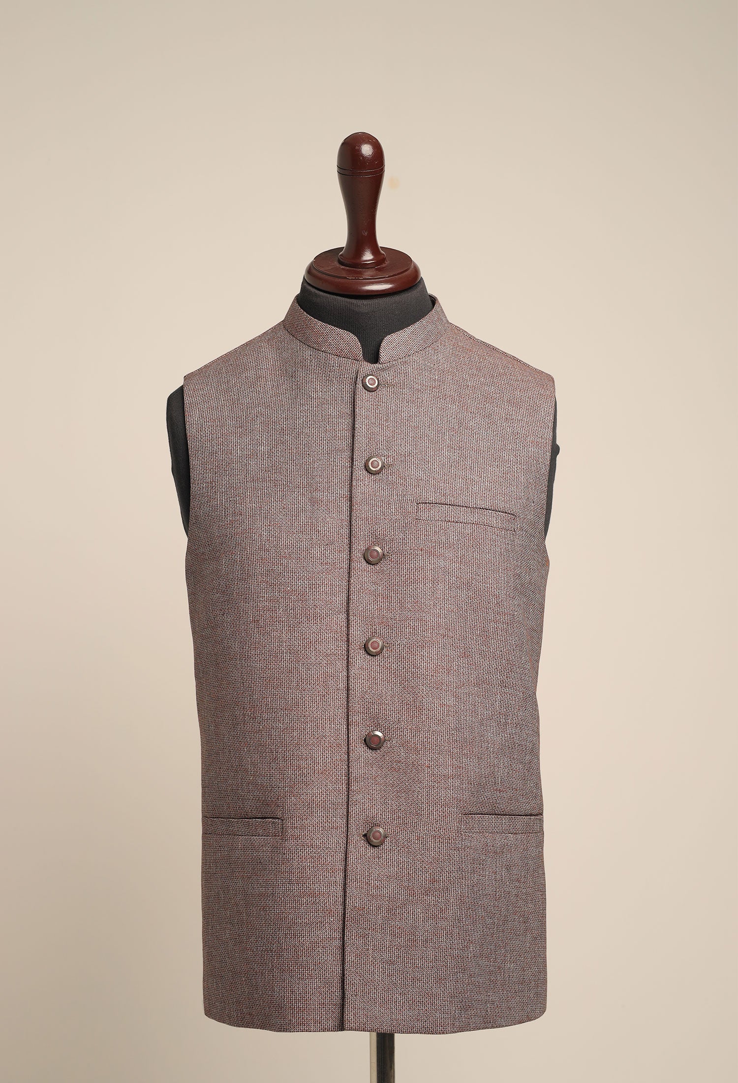 LIGHT BROWN - WAISTCOAT PLAIN